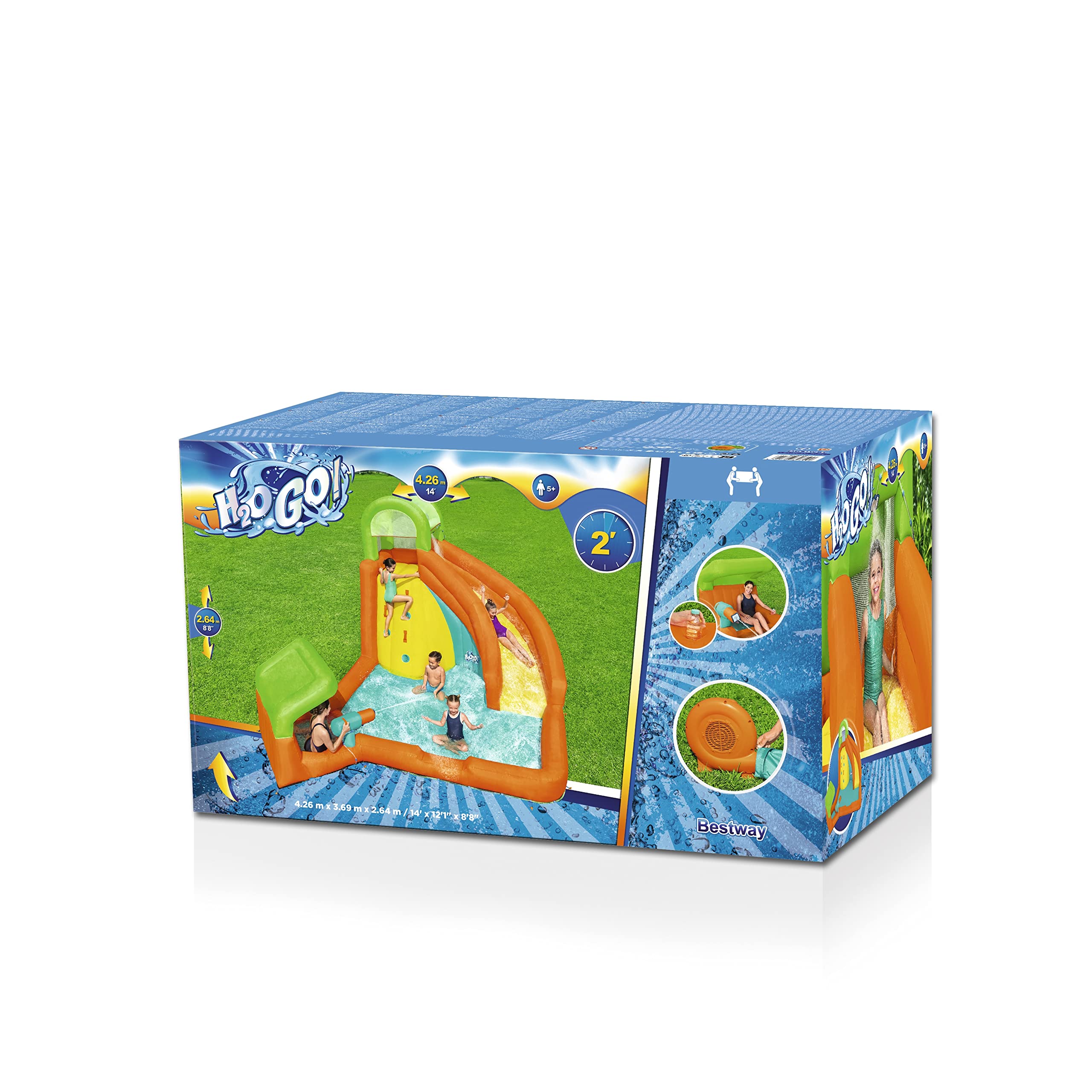 14' x 12'1" x 8'8"/4.26m x 3.69m x 2.64m Canopy Cove MEGA Water Park