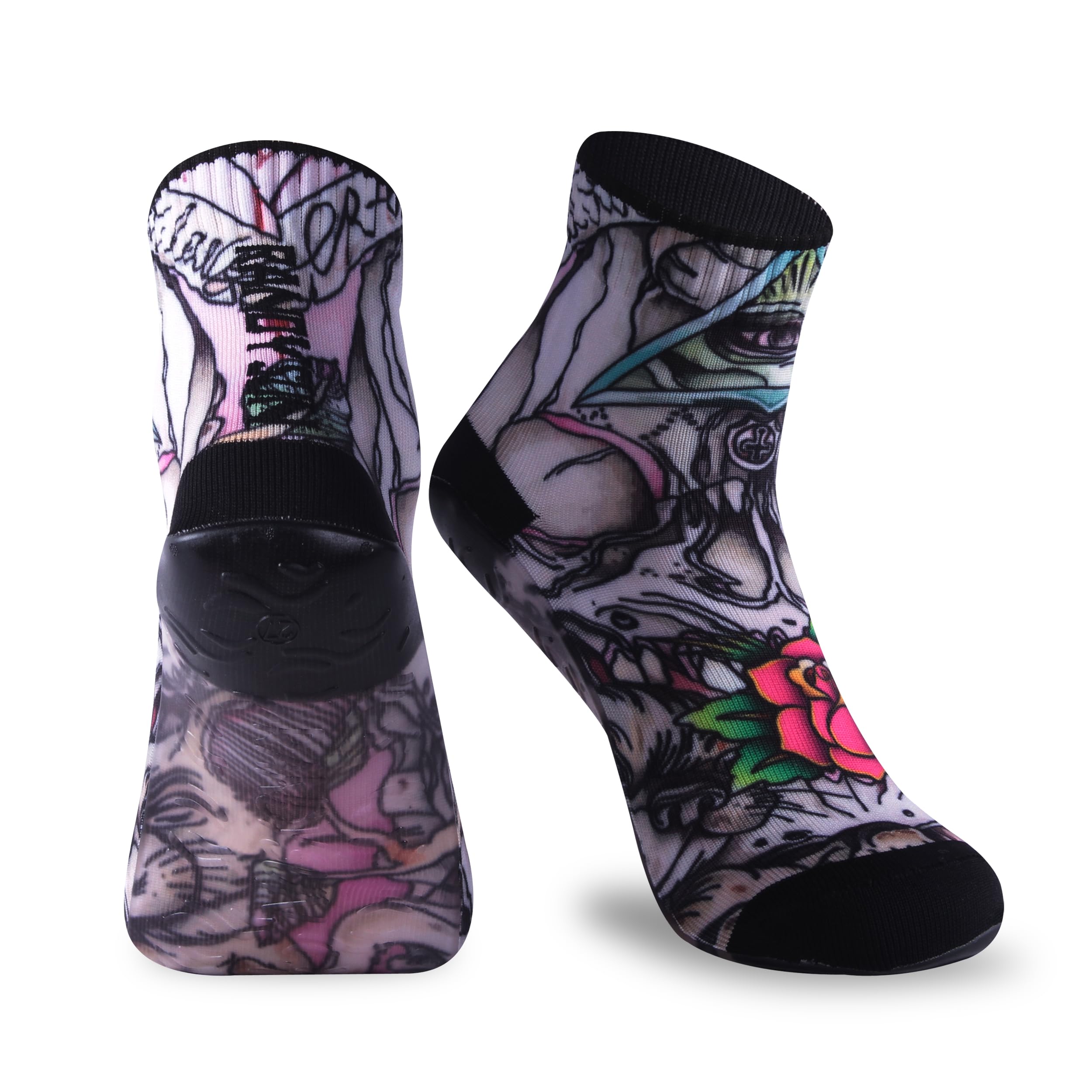 RANDY SUN Barefoot Quick-Dry Sand Beach Socks, Breathable Seamless Yoga Sock With TPE Sole