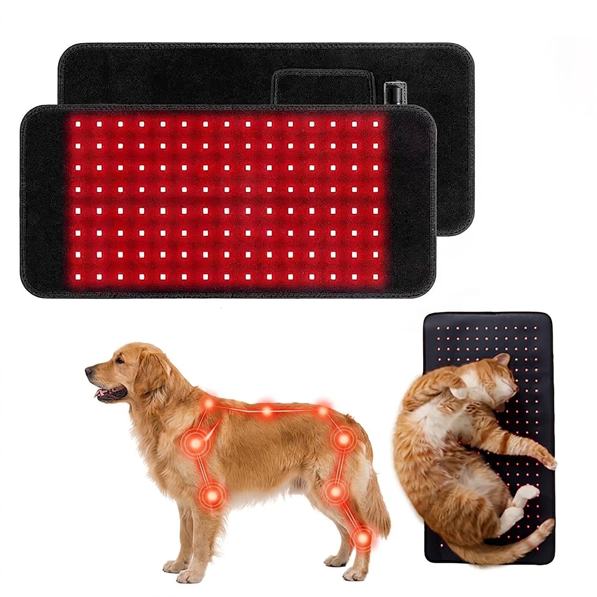 Rotlicht Therapiematte für Hunde & Katzen – Sanfte Gelenkpflege & Entspannung | Infrarot Matte 660/850nm, Sicherer Wärmegürtel für Haustiere Zuhause