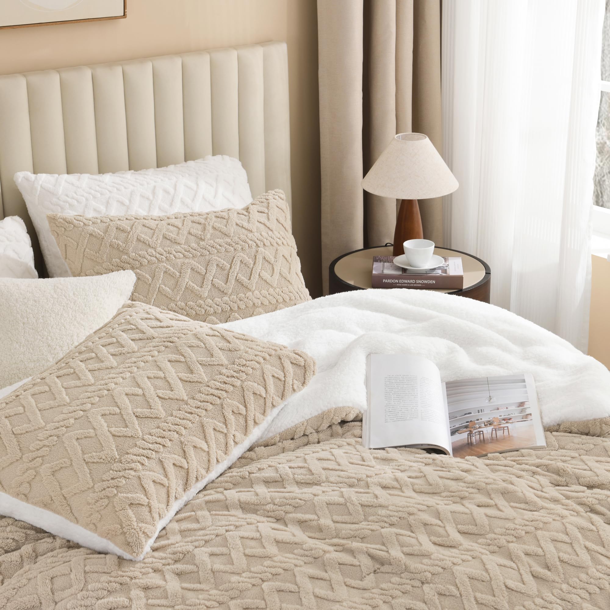 Amazon.com: Andency Fluffy Sherpa Full Comforter Set, Super Soft