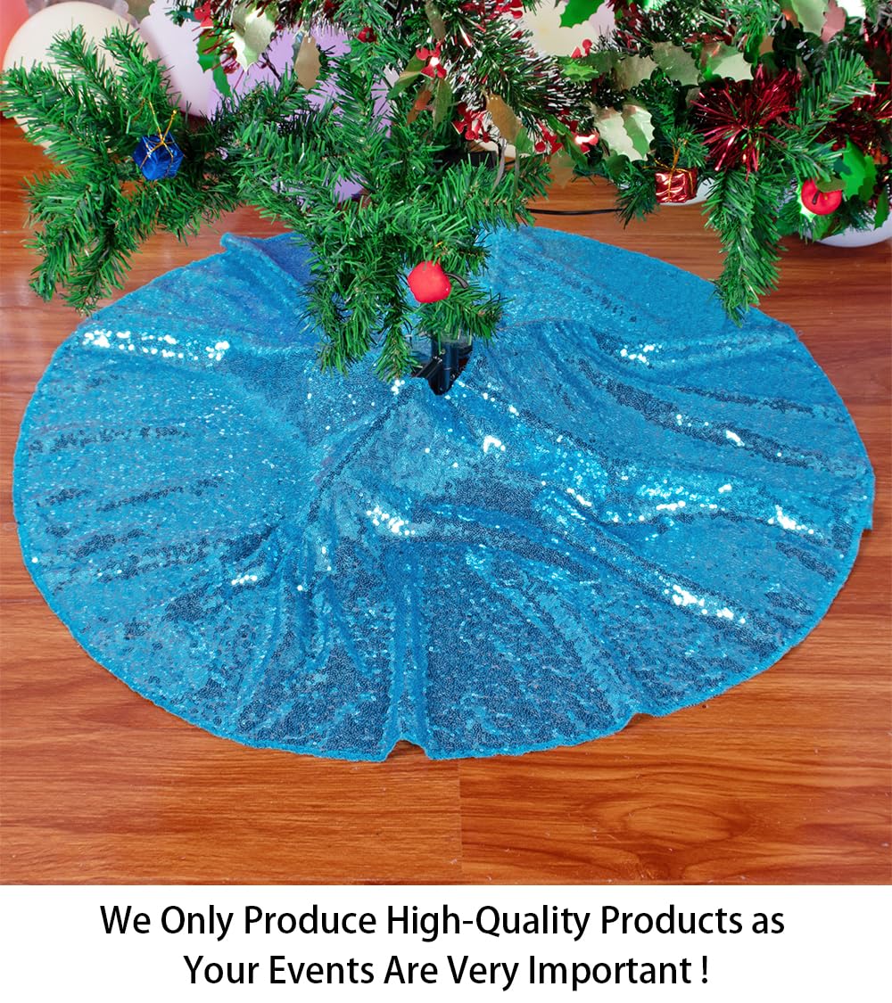 WUPIOS Jupe De Sapin De Noël Bleu Roi De 53,3 Cm En Velours Pour Sapins