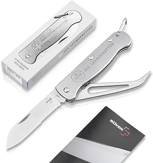 BÖKER PLUS® Seenotretter 01 pocket knife - Rigging knife with marlinspike, shackle & bottle opener - Sailing - stainless steel - serrated edge - for skippers