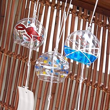 Amazon.co.jp: マツノコウギョウ ガラス風鈴無地 8個セット 全高約40cm