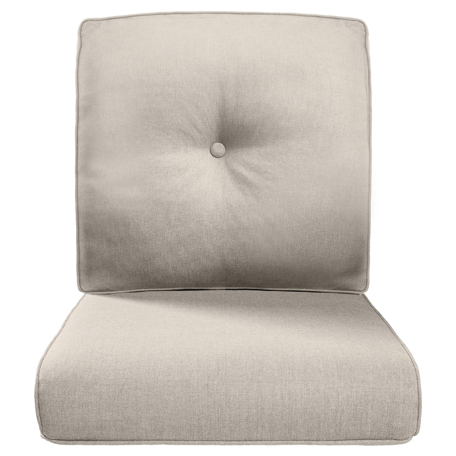 Belord Luxury 4" Thick Outdoor Cushion Set - 22 x24 Inch 28D Sponge Filling Fade-Resistant Chair Cushion, Spill Proof Removable Patio Furniture