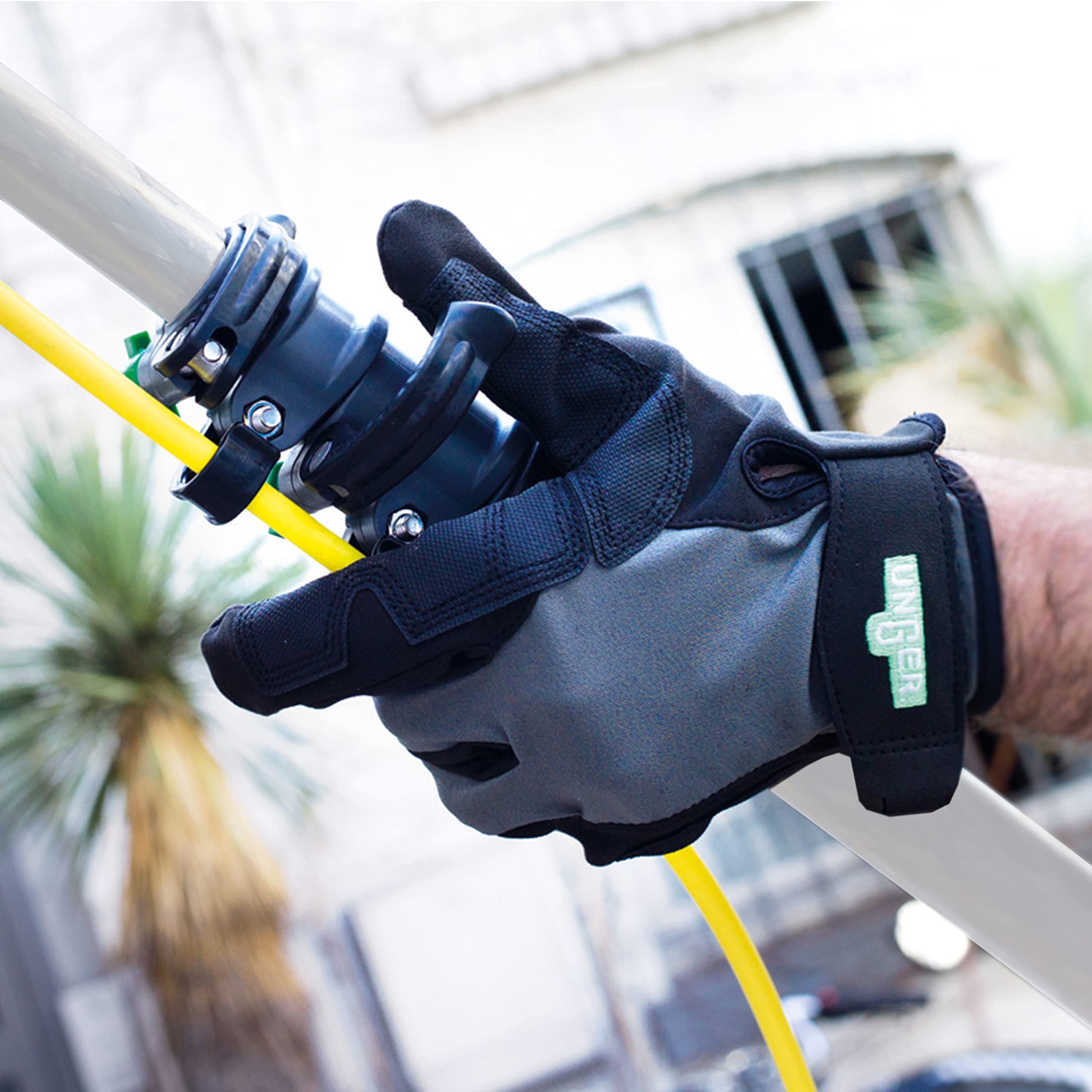 Unger AN60G NLite Manico Maestro Connect in alluminio, 6,00 m, dimensione: 1,71 m, dimensione corta, 4 elementi, 35 mm esterno