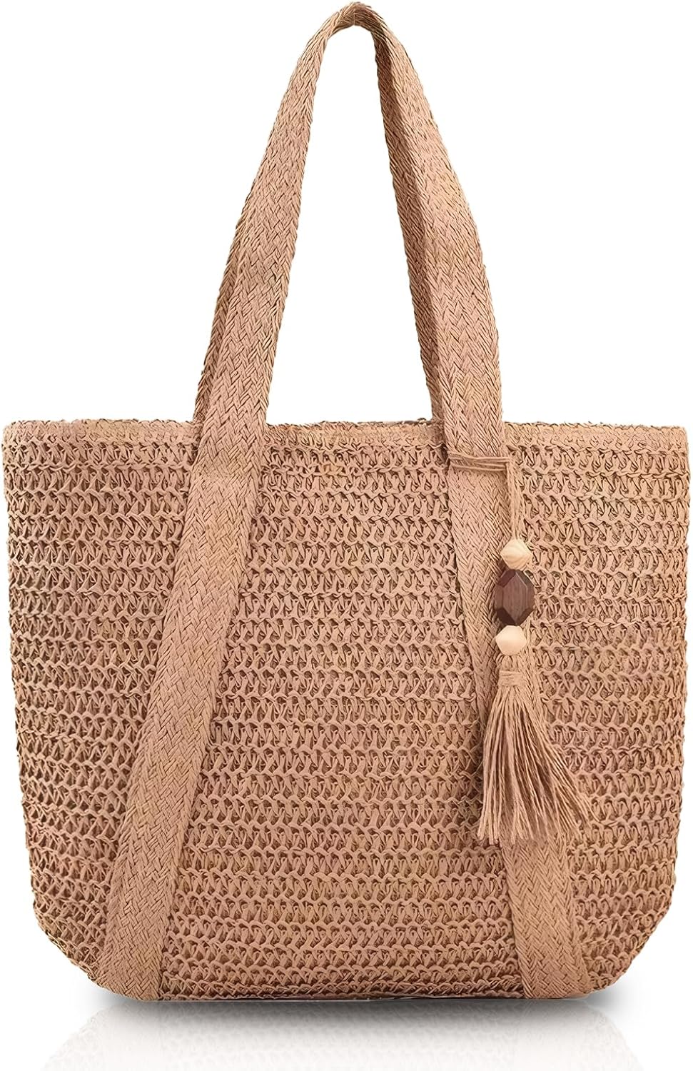 Summer Straw Crochet Beach Bag Woven Tote Handbag Boho Purse for Women Trendy Summer Straw Crochet Beach Bag Woven Tote Handbag Boho Purse for Women Trendy