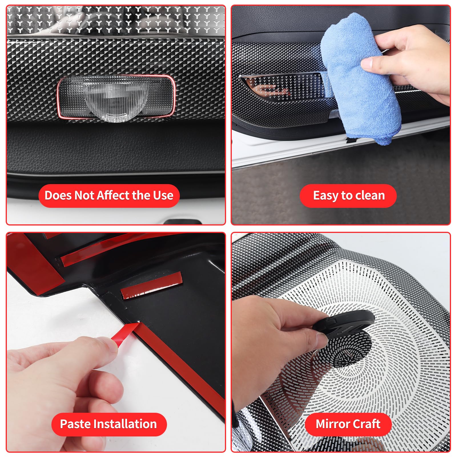 Car Door Kick-Proof Panel Suitable for 2024 2025 2026 Toyota Land Cruiser 250 1958 Prado Carbon Fiber Pattern — view 5