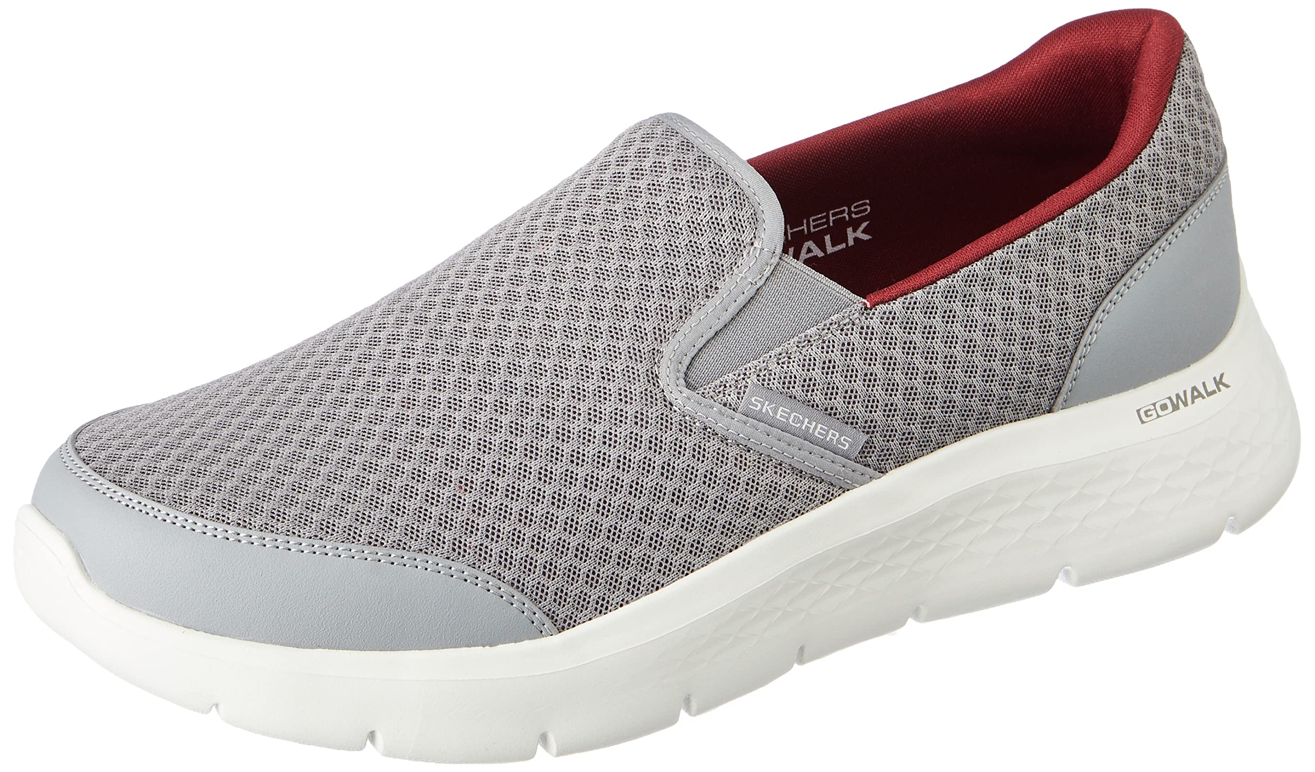 Skechers Mens GO Walk Flex - Contribution Gray/RED Walking Shoe - 9 UK (10 US) (en_US) (B0BQHPQHXJ) Amazon Price History, Amazon Price Tracker
