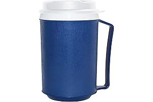 Weighted Insulated Mug with Tumbler Lid Enhances Stability for Individuals with Tremors
