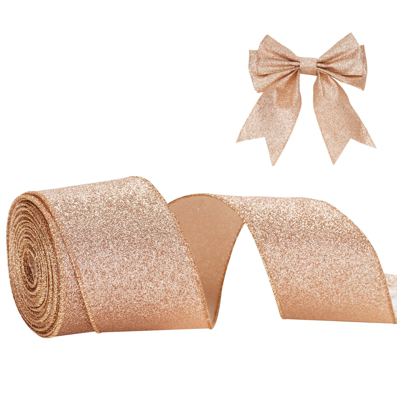 Amazon.co.jp: クリスマス グリッターリボン ローズゴールド Amazon.co.jp: クリスマス グリッターリボン ローズゴールド