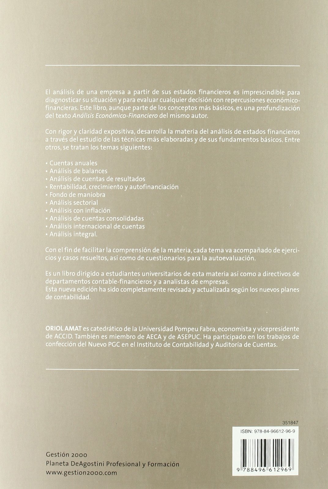 Análisis de estados financieros: Fundamentos y aplicaciones. 8ª Edición (FINANZAS Y CONTABILIDAD)