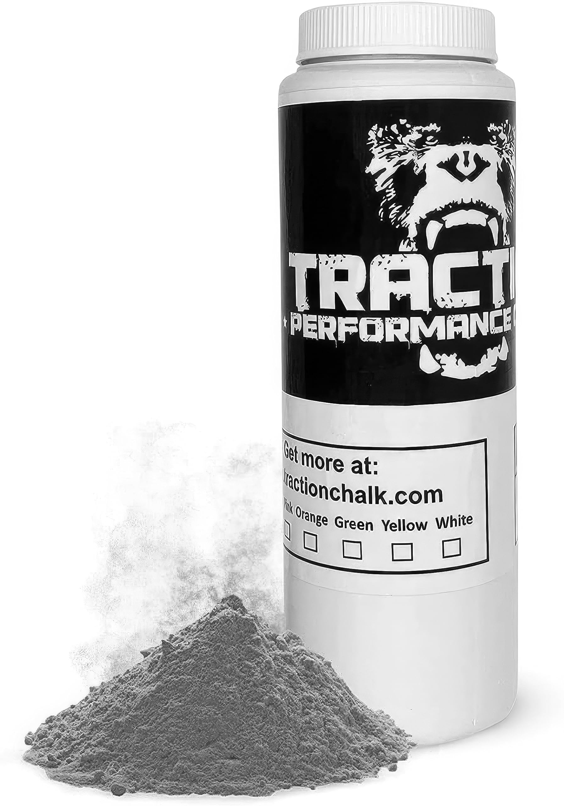 Traction Performance Colored Gym Chalk | Powder Chalk for Gymnastics, Rock Climbing, Weight Lifting & Workouts - Firm Grip Soft Chalk Lifting Powder in Vibrant Colors - Made in USA | 8 oz.