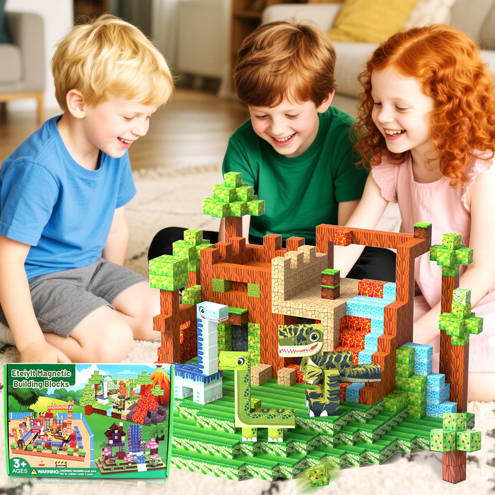 172 PCS Construcciones Magnéticas Bloques, Cubos Magnéticos, Bloques de Construcción Magnéticos, Juguetes de Construcción de Cubos Magnéticos, Juguetes Creativos para Niños y Niñas Partir de 3 Años