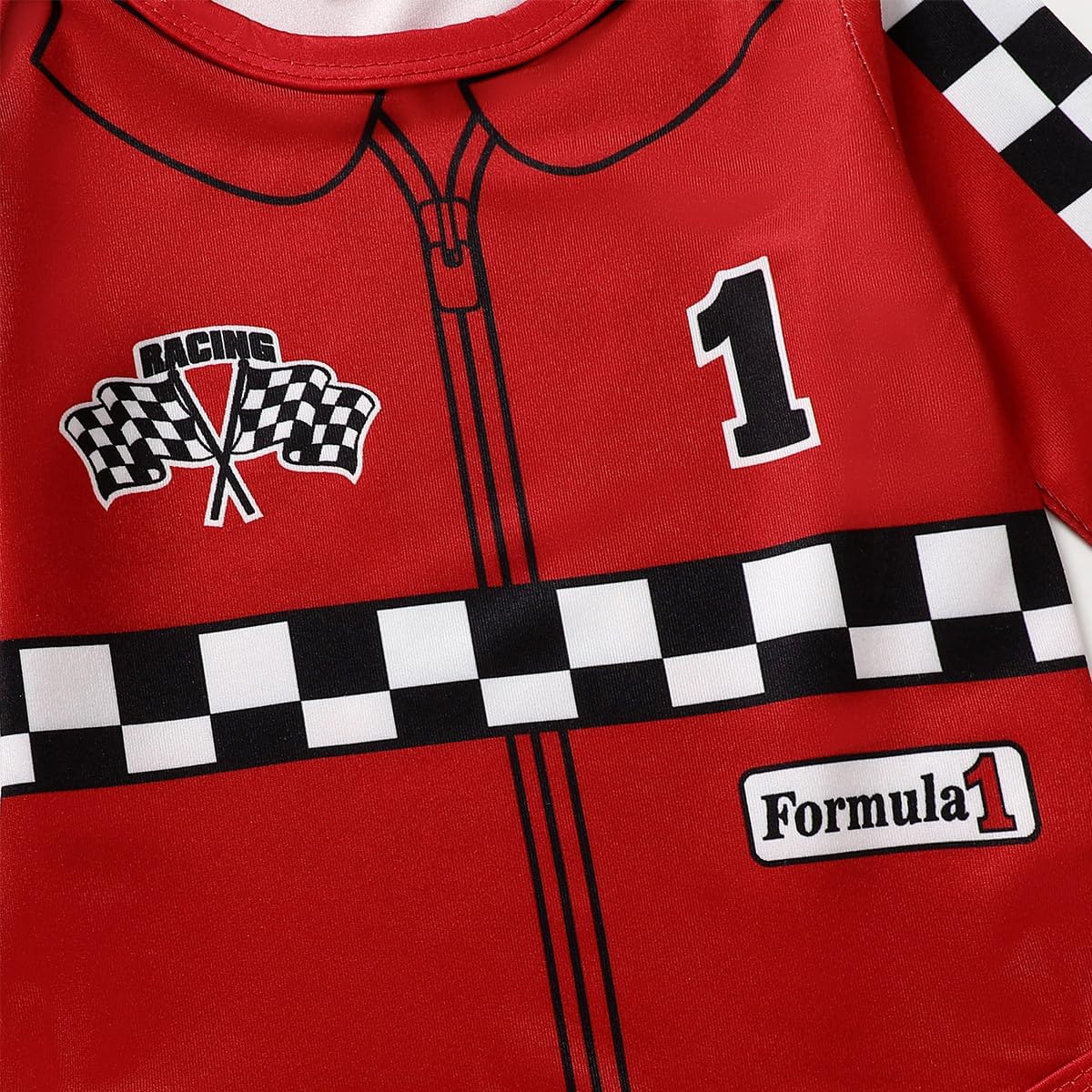 Baby Boy 1st Birthday Outfit One Year Old Birthday Clothes First Birthday Race Car Driver Bosysuit - Image 4