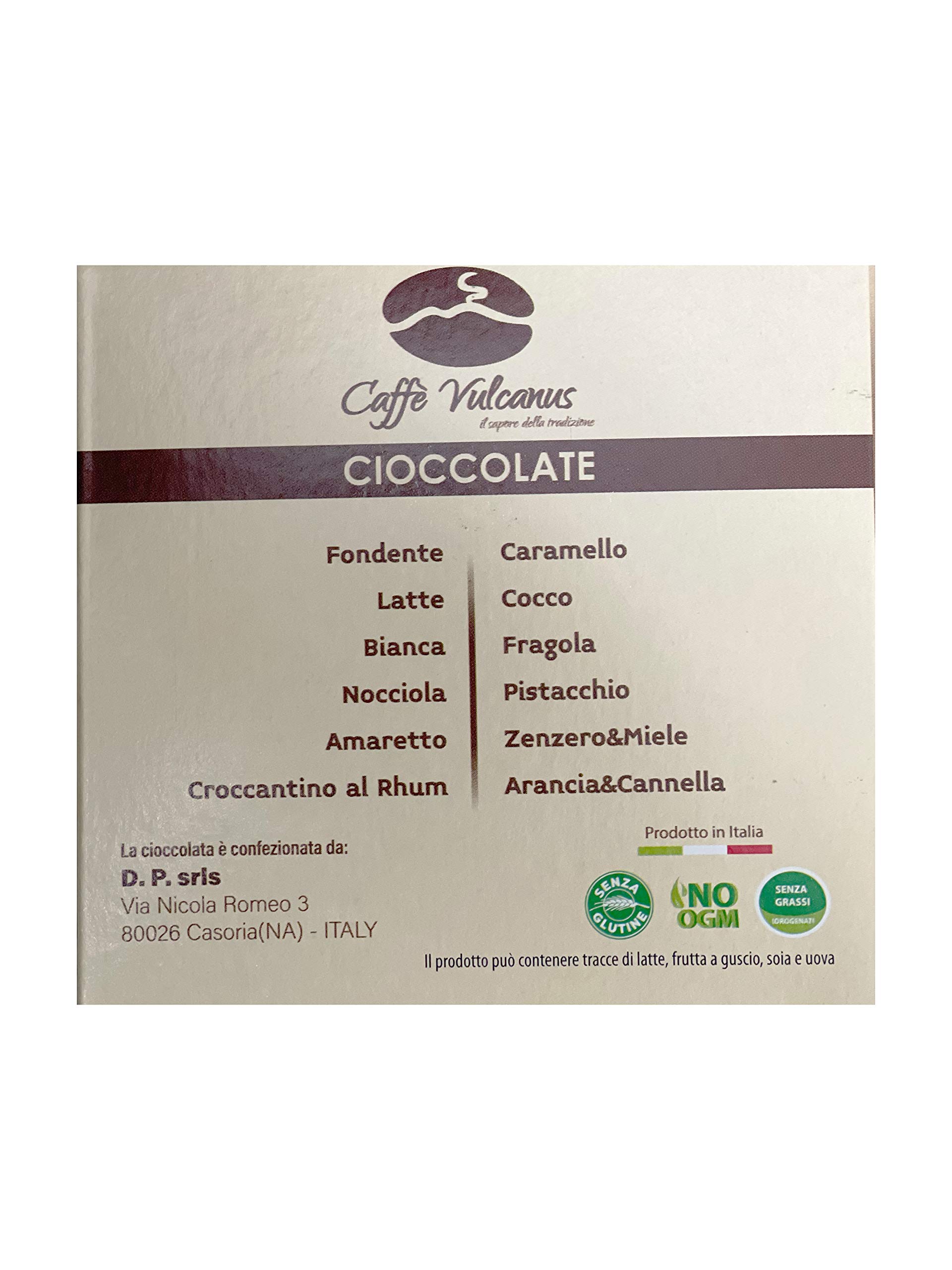 Caffè Vulcanus - Cioccolata calda in 12 gusti - bustine da 30 gr. Non contiene glutine, no OGM e senza grassi idrogenati (24 bustine)