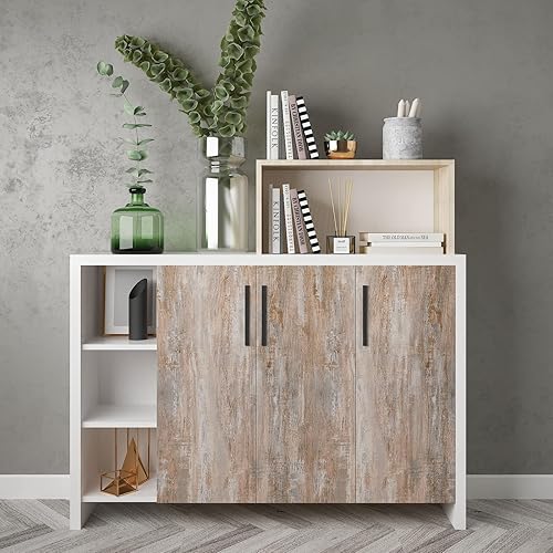 Miniatura 5 de CHIHUT Papel tapiz de textura extra ancha de grano de madera de 30 x 118 pulgadas, papel de contacto de madera para gabinetes, película autoadhesiva