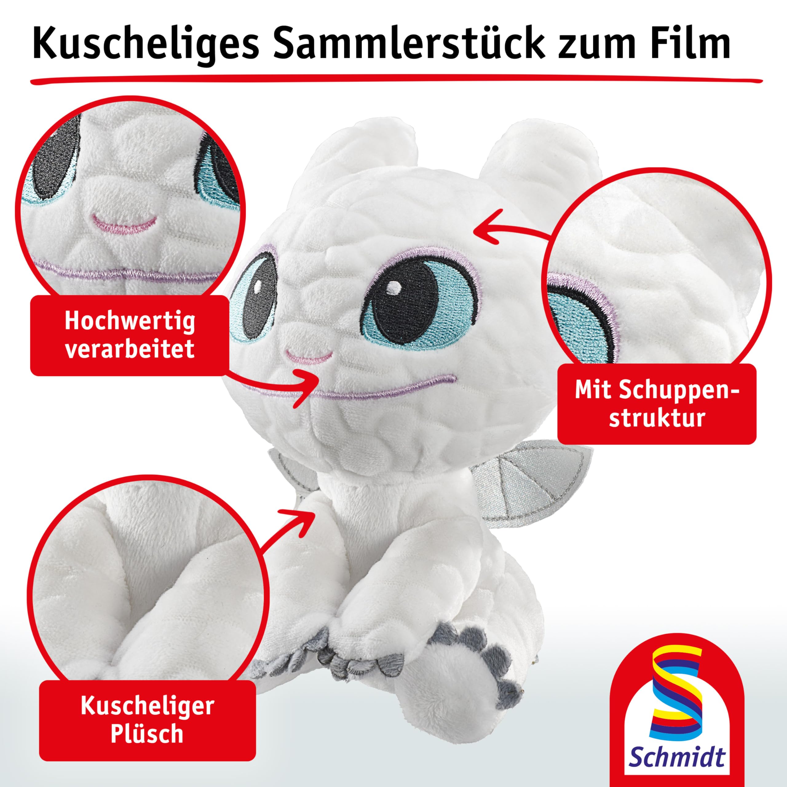 Dragones, Sombras de día, sonrientes, 18 cm: muñecos de Peluche Dragons - 4