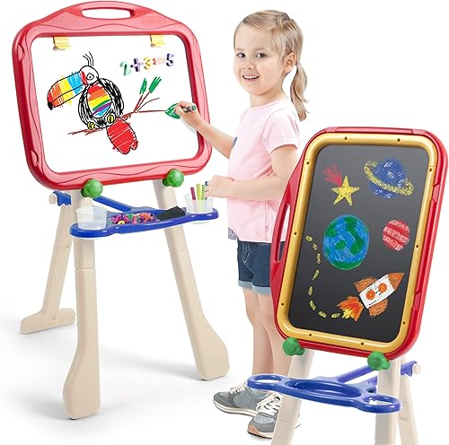 Crayola Caballete de trípode, caballete de arte para niños, borrado en seco magnético, altura ajustable, tablero de dibujo desmontable, regalos para disponible en Yaxa Colombia