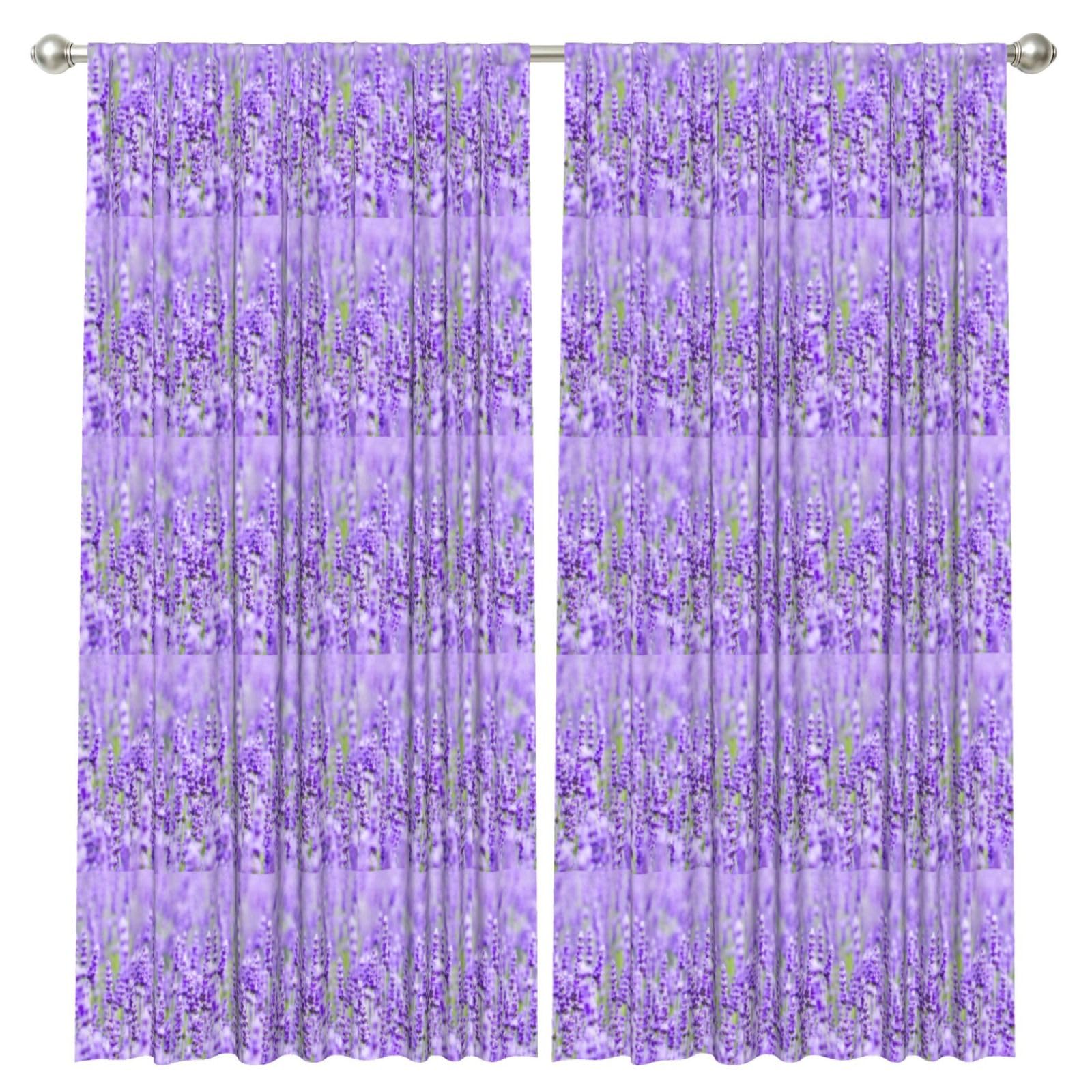 InOmak Purple Lavender, 2 Panels Window Curtains 52 x 84 Inch Blackout Curtains for Living Room Bedroom