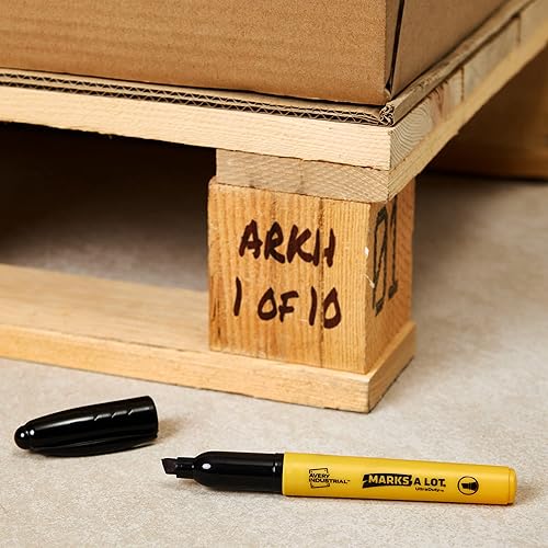 Miniatura 5 de AVERY Marks A Lot UltraDuty - Marcadores permanentes con punta de cincel, tinta resistente al agua, para lugares de trabajo y entornos difíciles, 12