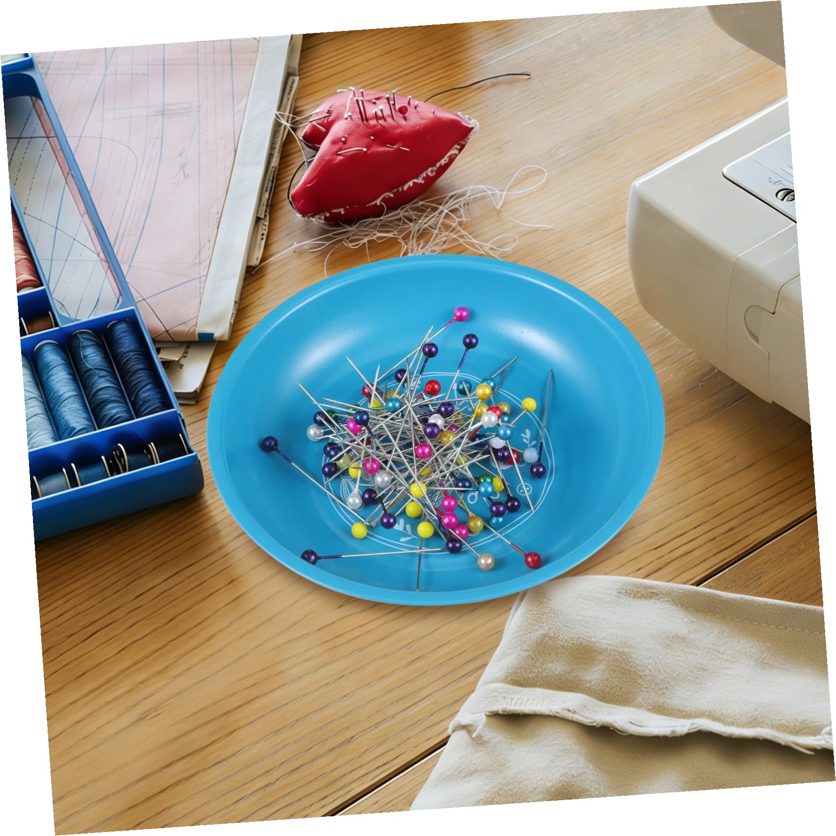 Operitacx Organizzatore di Spilli Magnetici 2 Pezzi in Acciaio Inossidabile a Forma di Ciotola, Porta Spilli Magnetico per Cucito Funzione Decorativa, per Hobby e Artigianato