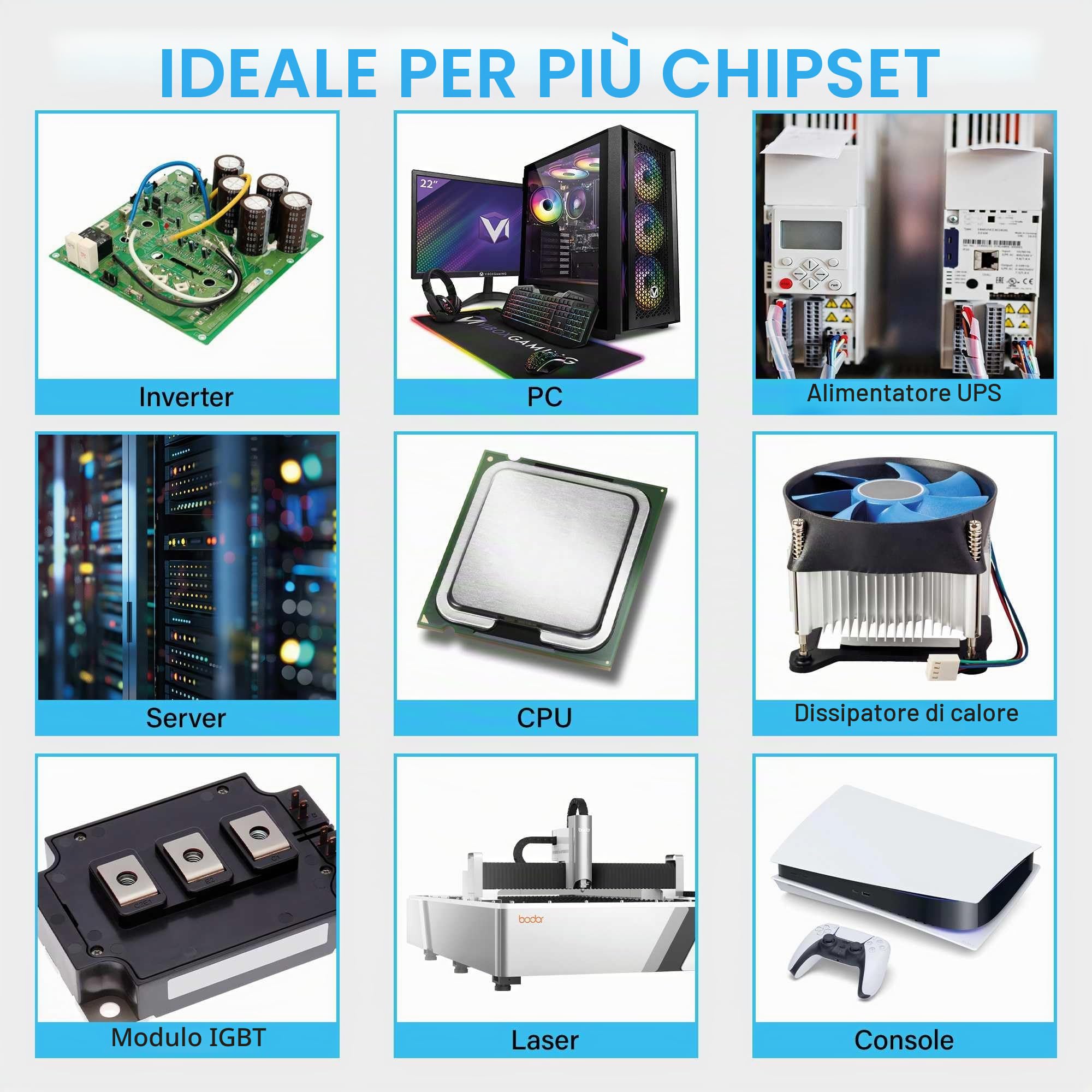 OcioDual Pasta Termica CPU, Thermal Paste Halnziye HY710 3.17W/MK(10g), Pasta Termica CPU Alte Prestazioni, Processore, GPU, PS4, PC, Non Conduttivo, Stucco dissipatore di grasso, Barca