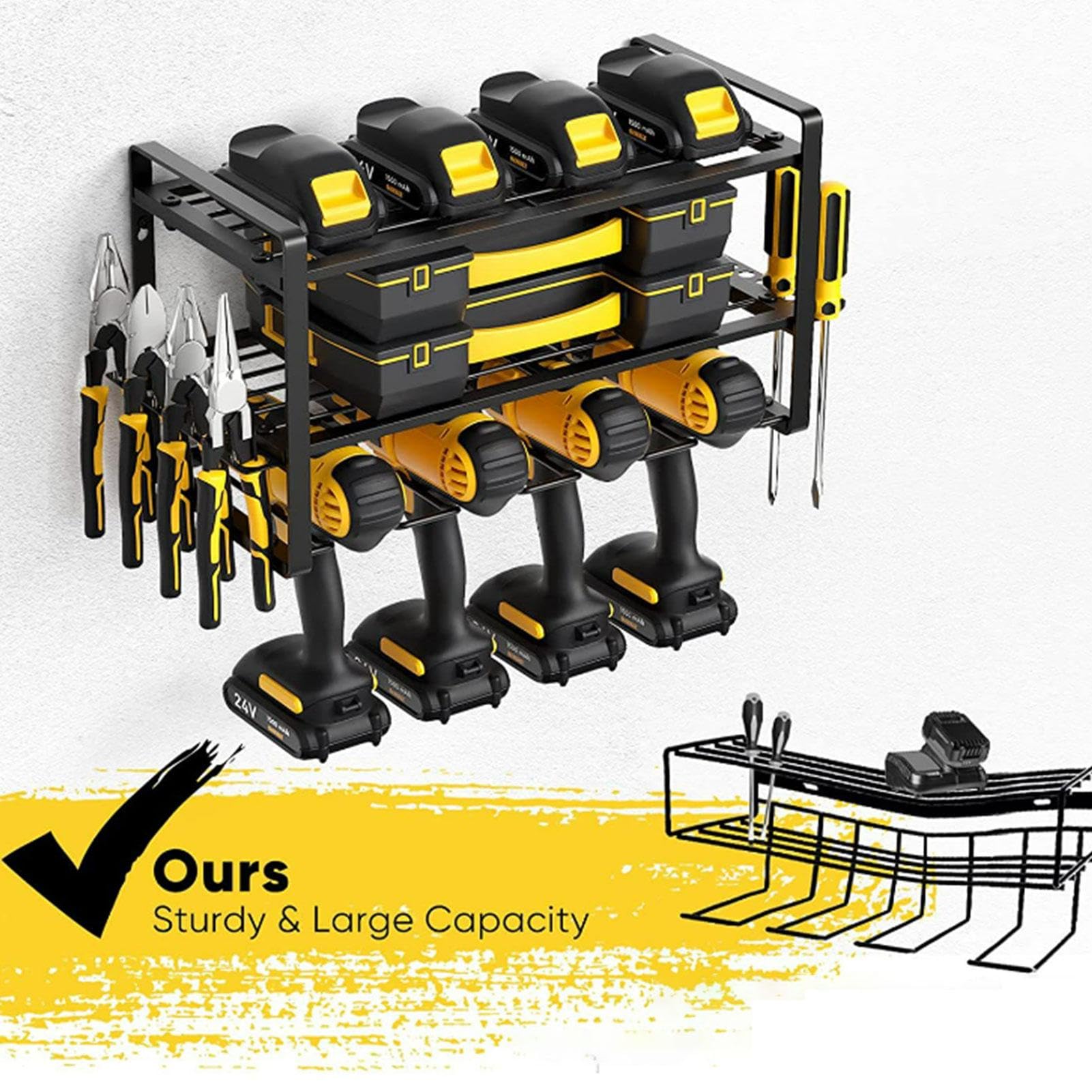 Portautensili Da Parete Per Trapani - Supporto Metallico Per 5 Attrezzi