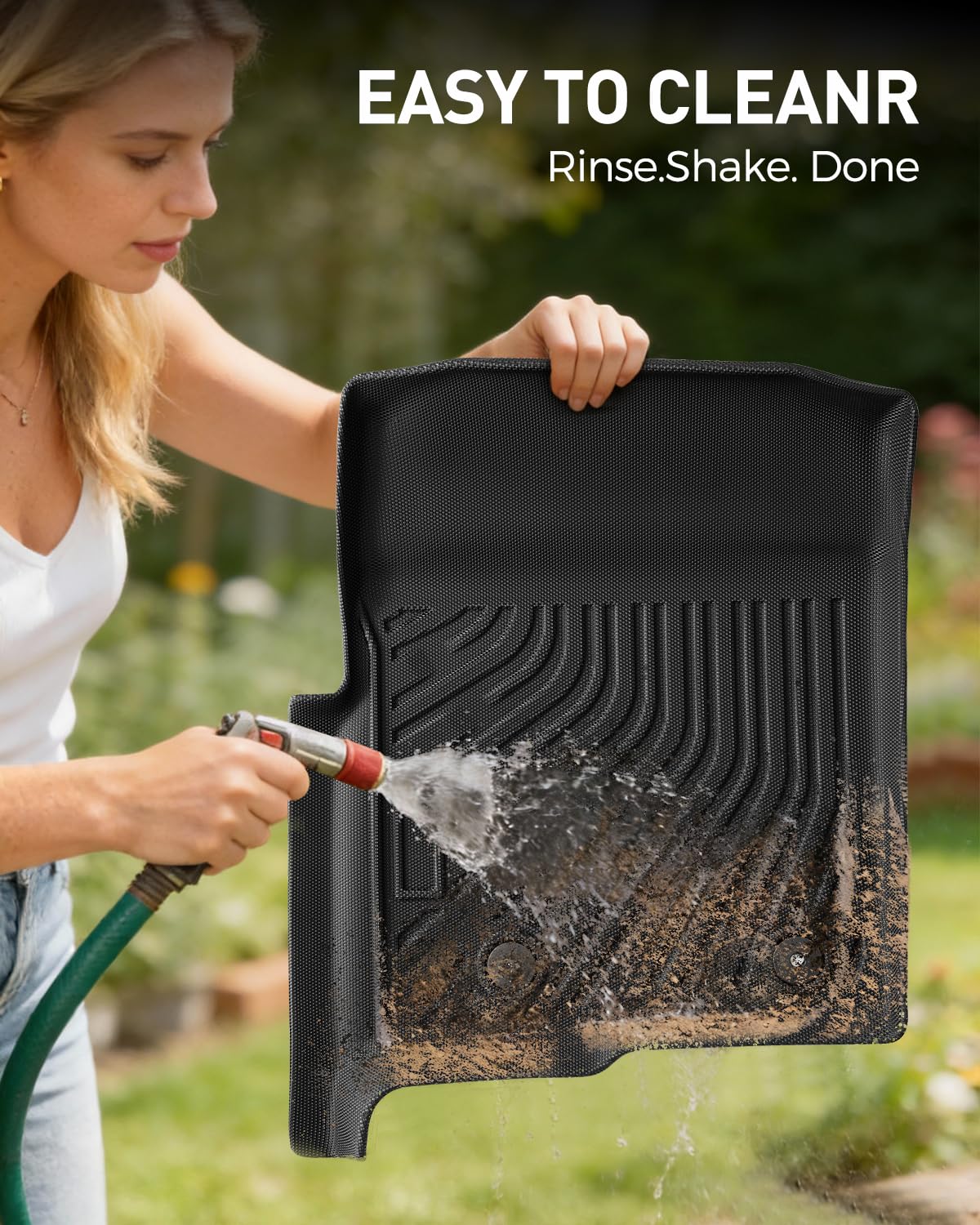 CreekT All Weather Floor Mats for Ford F150 2010-2014 SuperCrew Crew Cab Only for 1st Row Bucket Seat — view 6