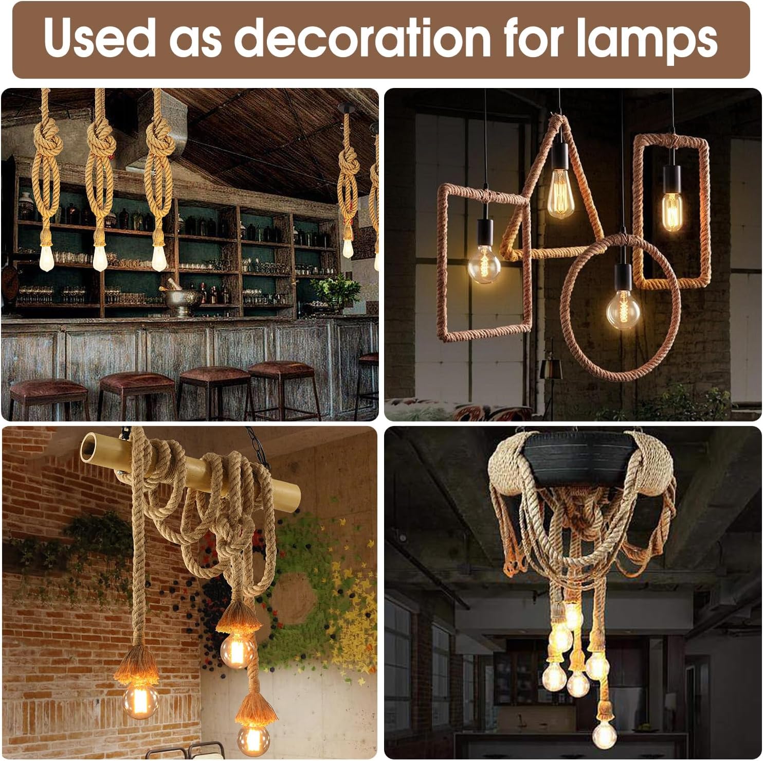 Jute Rope (1 in X 100 ft), 25mm Thick Twisted Manila Ropes,Tug of War Rope,Thick Rope Natural Heavy Duty Hemp Rope for Swing Bed, Crafts, Railing, Tug of War, Home Decorating (25mm, 100FT)