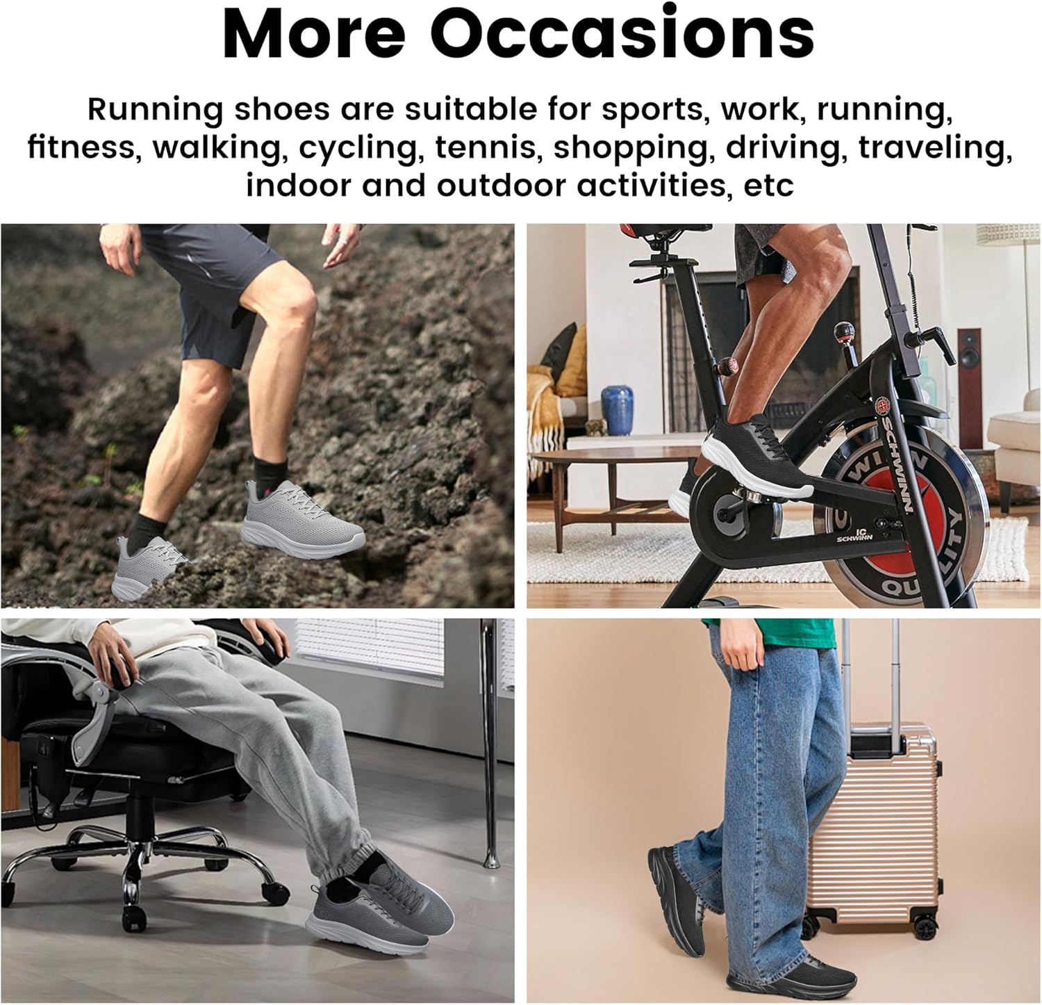 YHOON Slip on Trainers Men Casual Walking Shoes Lightweight Workout Sneakers Jogging Cushioning Trainers for Mens 7