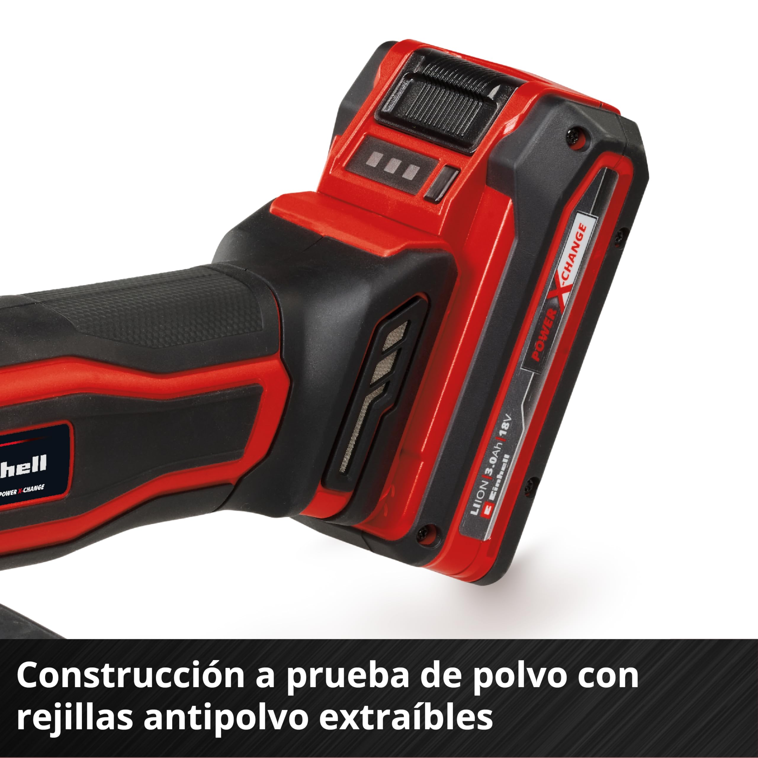 Amoladora angular con batería TE-AG 18/125-2 Li - Solo Power X-Change (18V, 125mm diámetro de disco, 33mm profundidad de corte, arranque suave, protección de corte, sin disco de corte o batería)