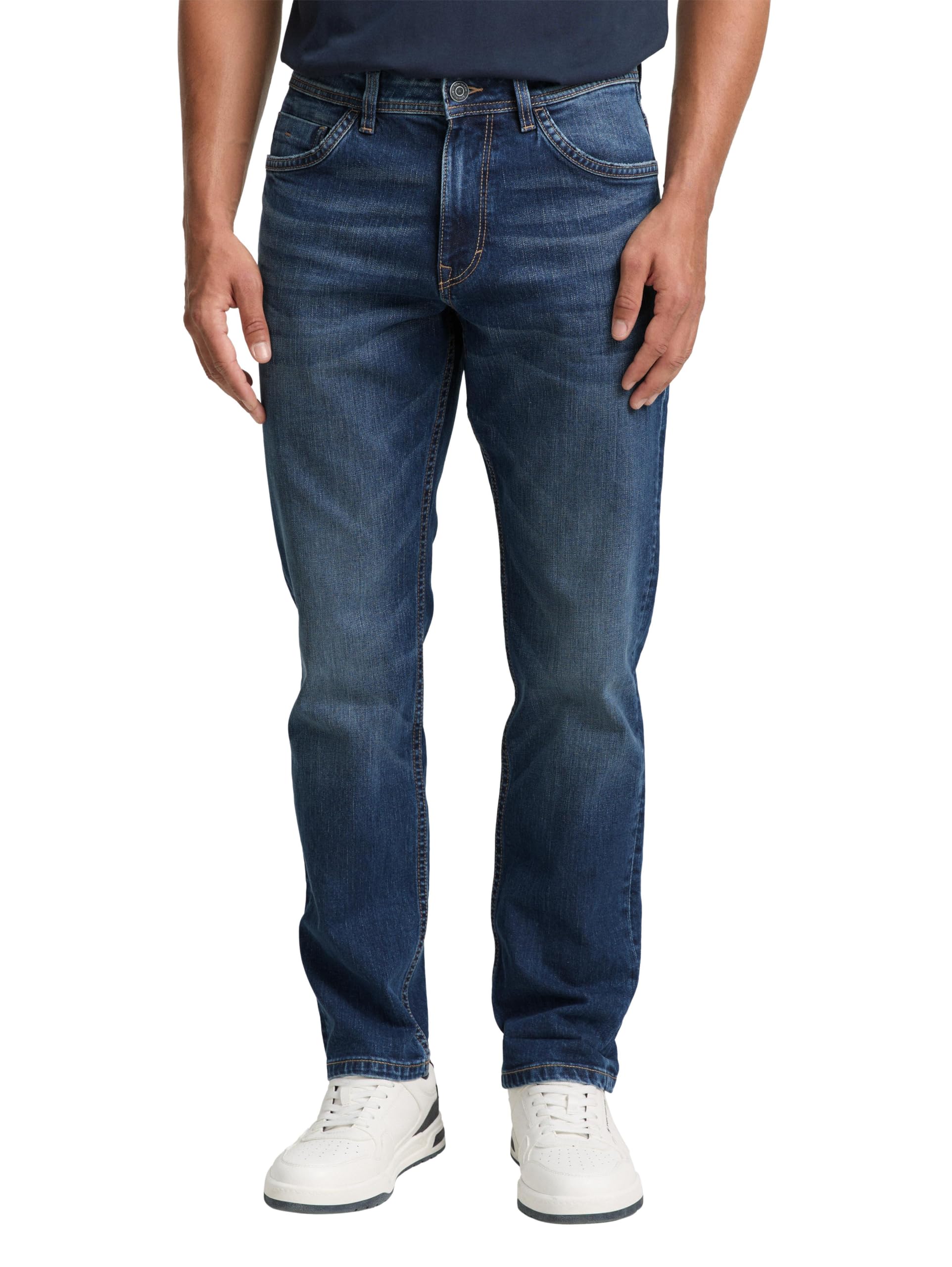 TOM TAILOR Herren 1007860 Josh Regular Slim Jeans, Mid Stone Wash Denim, 34W / 32L EU