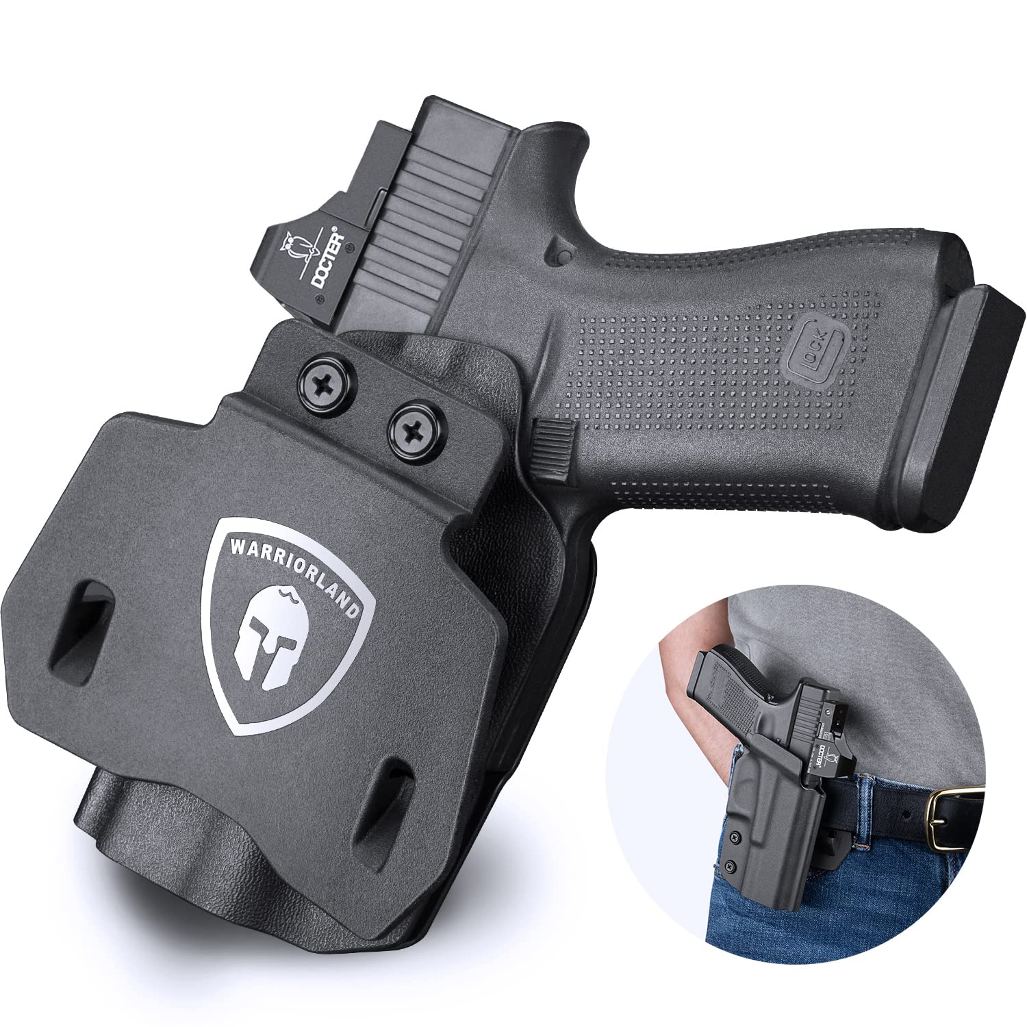 Buy OWB Kydex Holster, Optic Cut Glock 17/19, G43/43X(NO MOS), Hellcat
