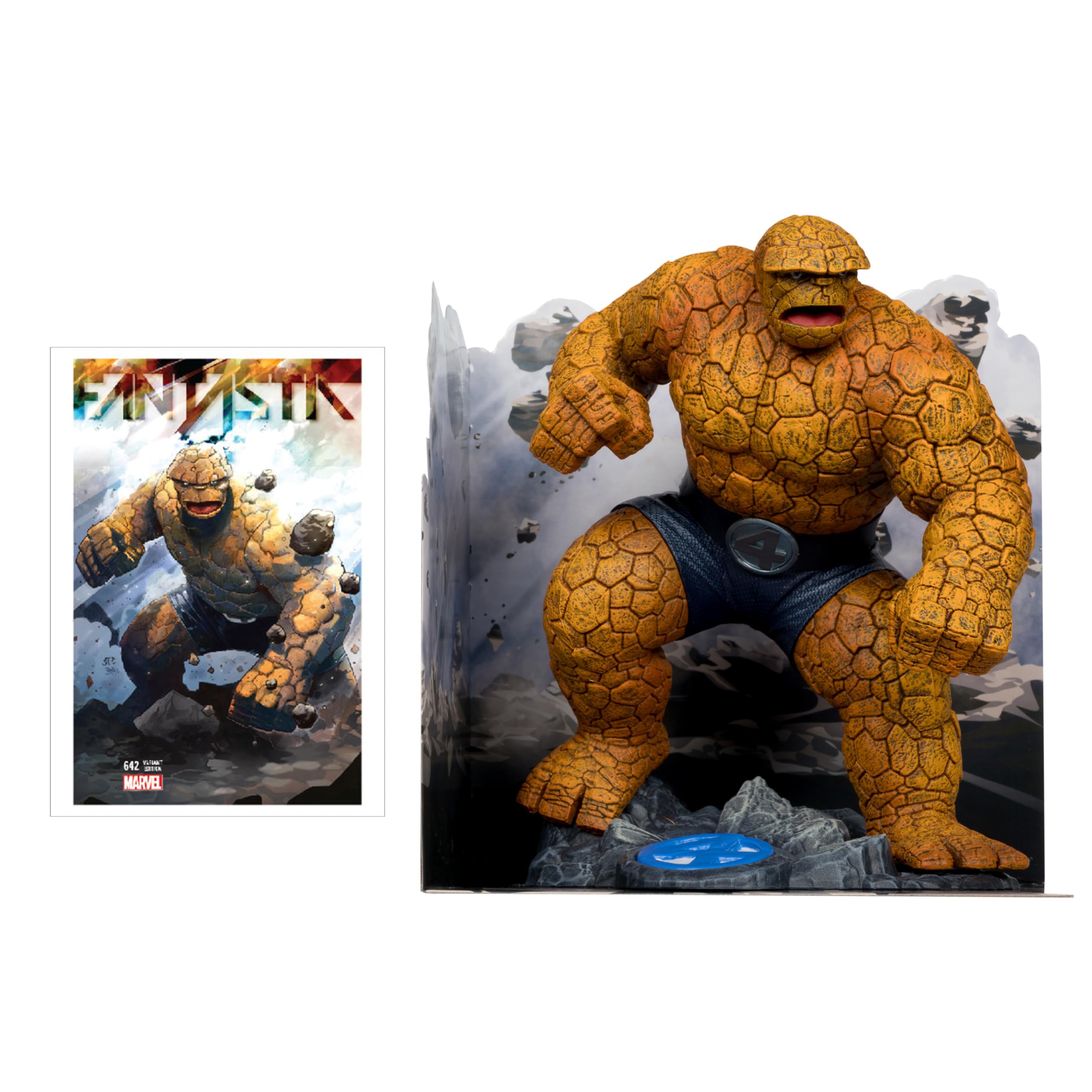 McFarlane Toys Marvel The Thing - Colección a Escala 1:10 con Escena (Fantastic Four #642)
