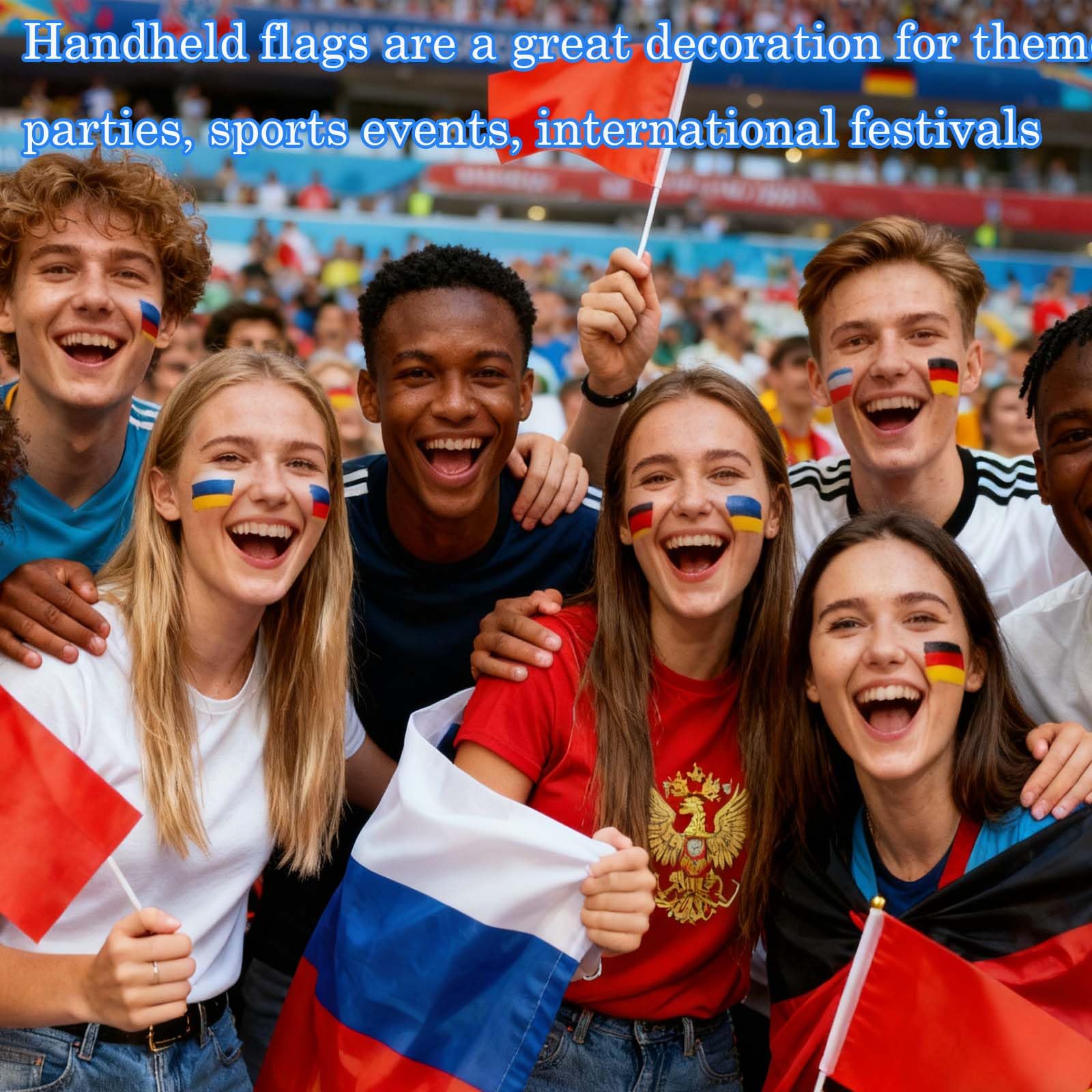 20 Pack Vlag Kleine Mini Effen Diy Vlaggen Op Stok, Feest Decoraties Voor Parades Grote Opening Kinderen Verjaardag Feest Evenementen Viering 14 X 21cm