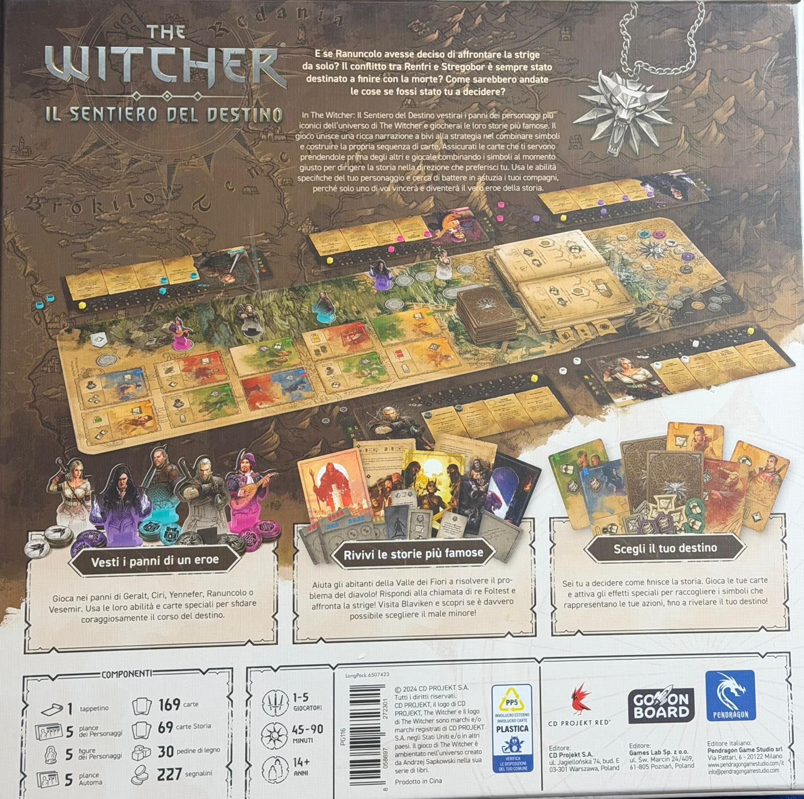 Pendragon - The Witcher Il Sentiero del Destino - Gioco da Tavolo | Pendragon Game Studio, Avventura 1-5 Giocatori