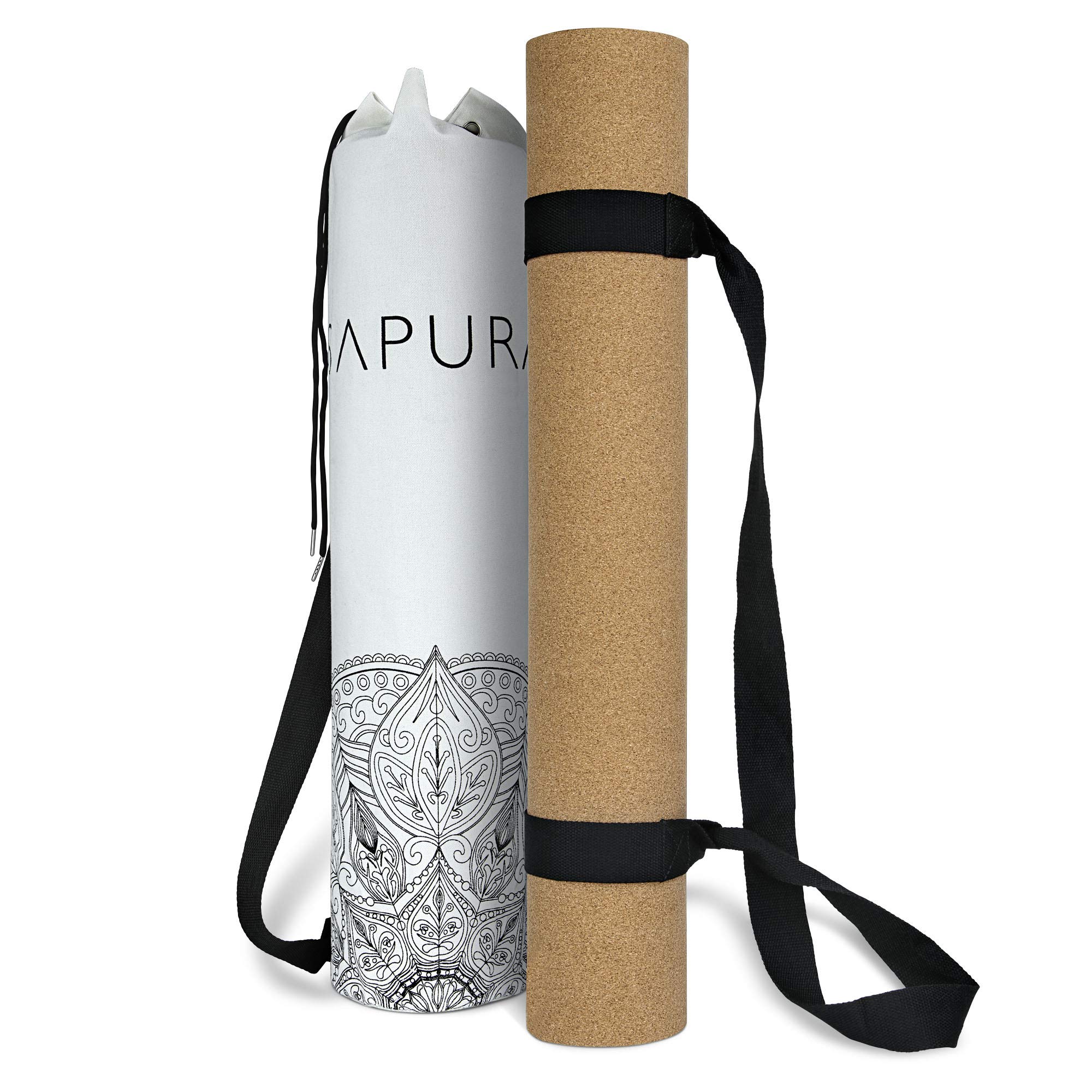 XXL Yogamatte rutschfest - Kork und Naturkautschuk 190cm - Extra lang + Tragegurt + Nachhaltige Yoga Matte groß Überlänge