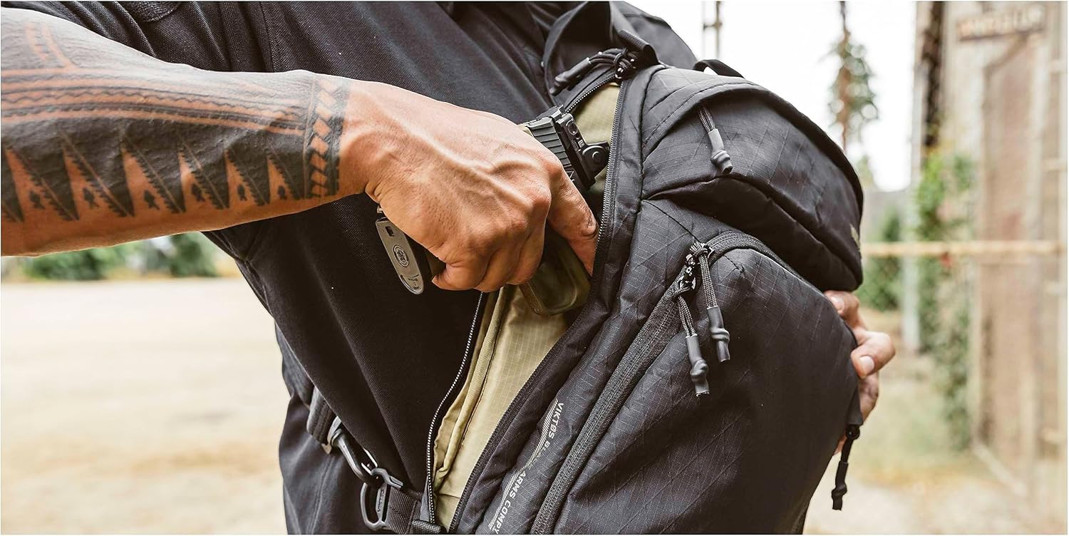 VIKTOS Upscale XL Midsize Concealed Carry Slingbag - Rugged Durable Weather-Resistant Shooting Range Gear for Tactical & Personal Defense, Nightfjall