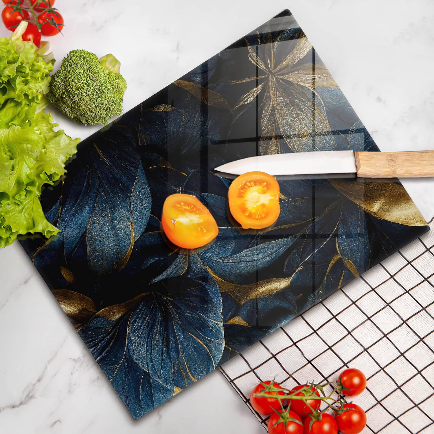 Tagliere da aperitivo 30x40 cm | Superficie stampata | Vetro temperato