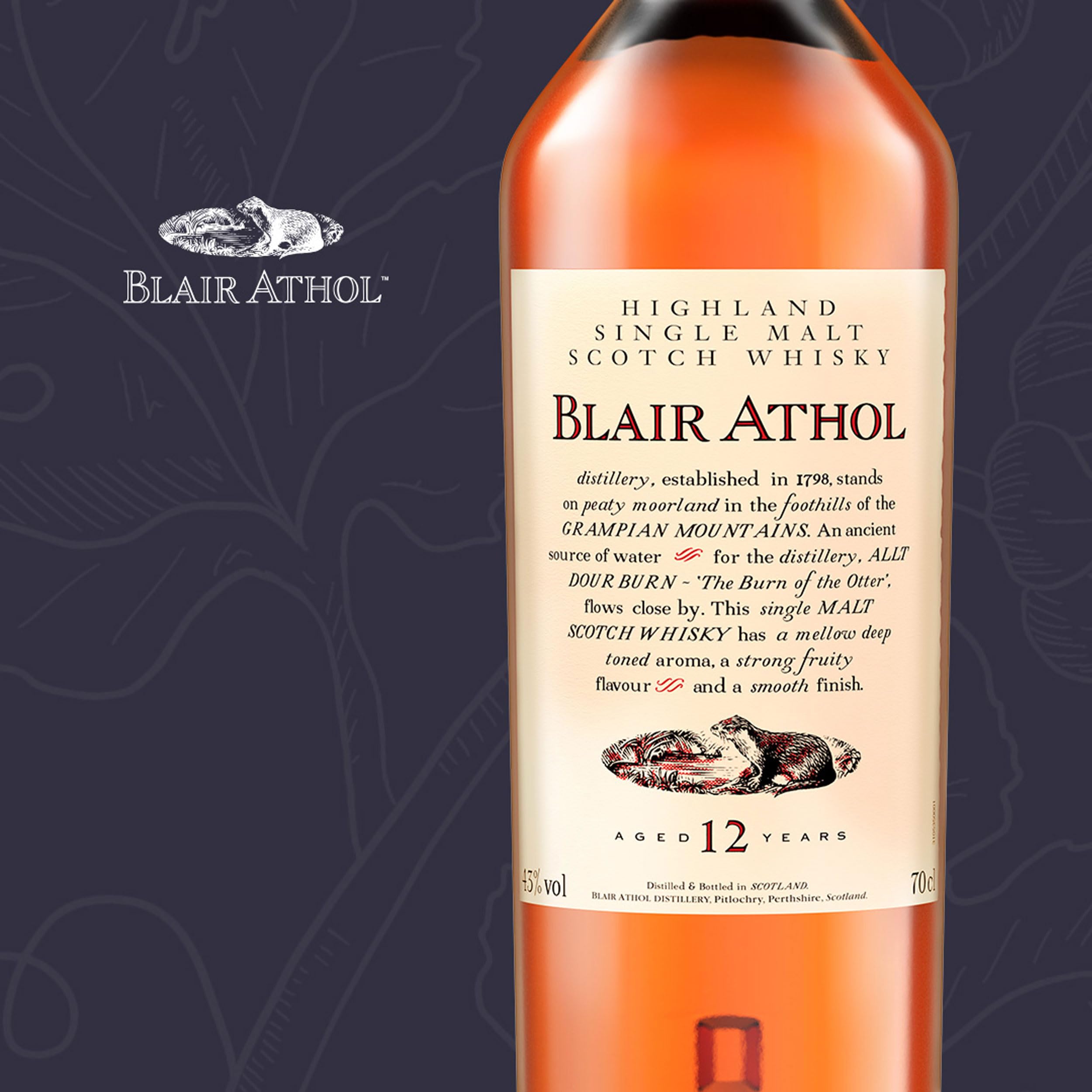 Blair Athol 12 Years Old FLORA & FAUNA Highland Single Malt 43% Vol. 0,7l