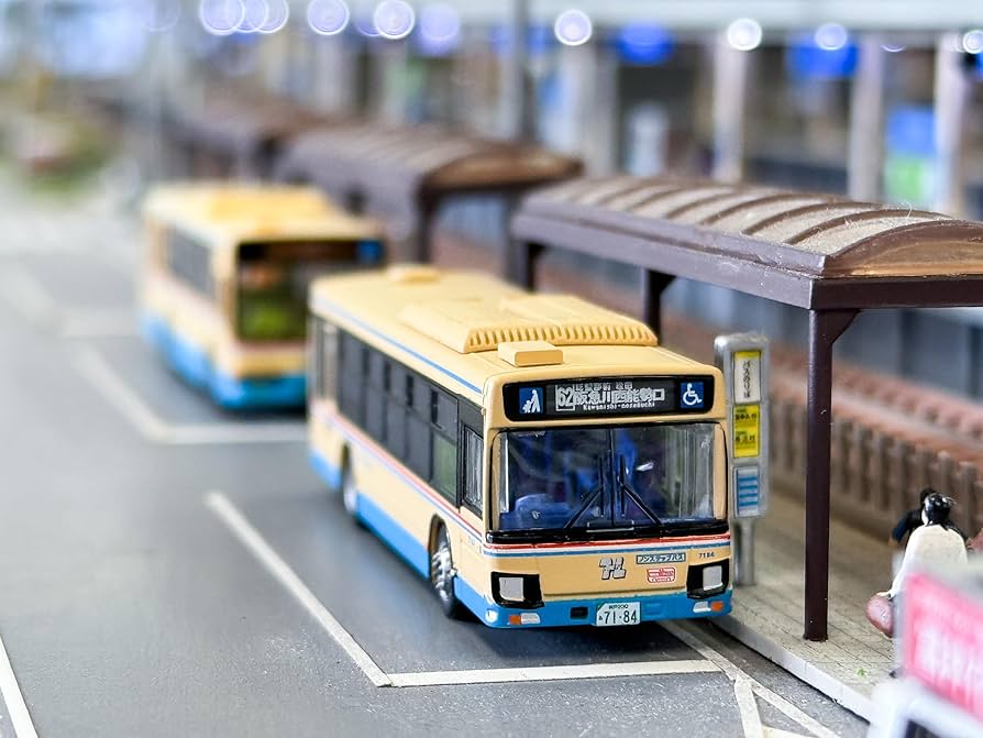 Nゲージ バスモデル 12台セット 共同運行シリーズ① 渋24系統 東急バス・小田急バス2台セット
