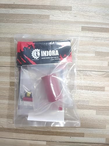 Miniatura 8 de INJORA Extintor de incendios RC 124, tanque de combustible, pala, tambor de aceiteescalera de arena para 118 TRX4M Axial AX24 SCX24 C10 JLU