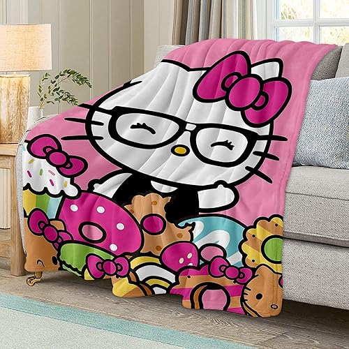 Manta de dibujos animados con dibujos animados, funda súper suave de franela acogedora para niños y niñas, sofá, ropa de cama y decoración de sala