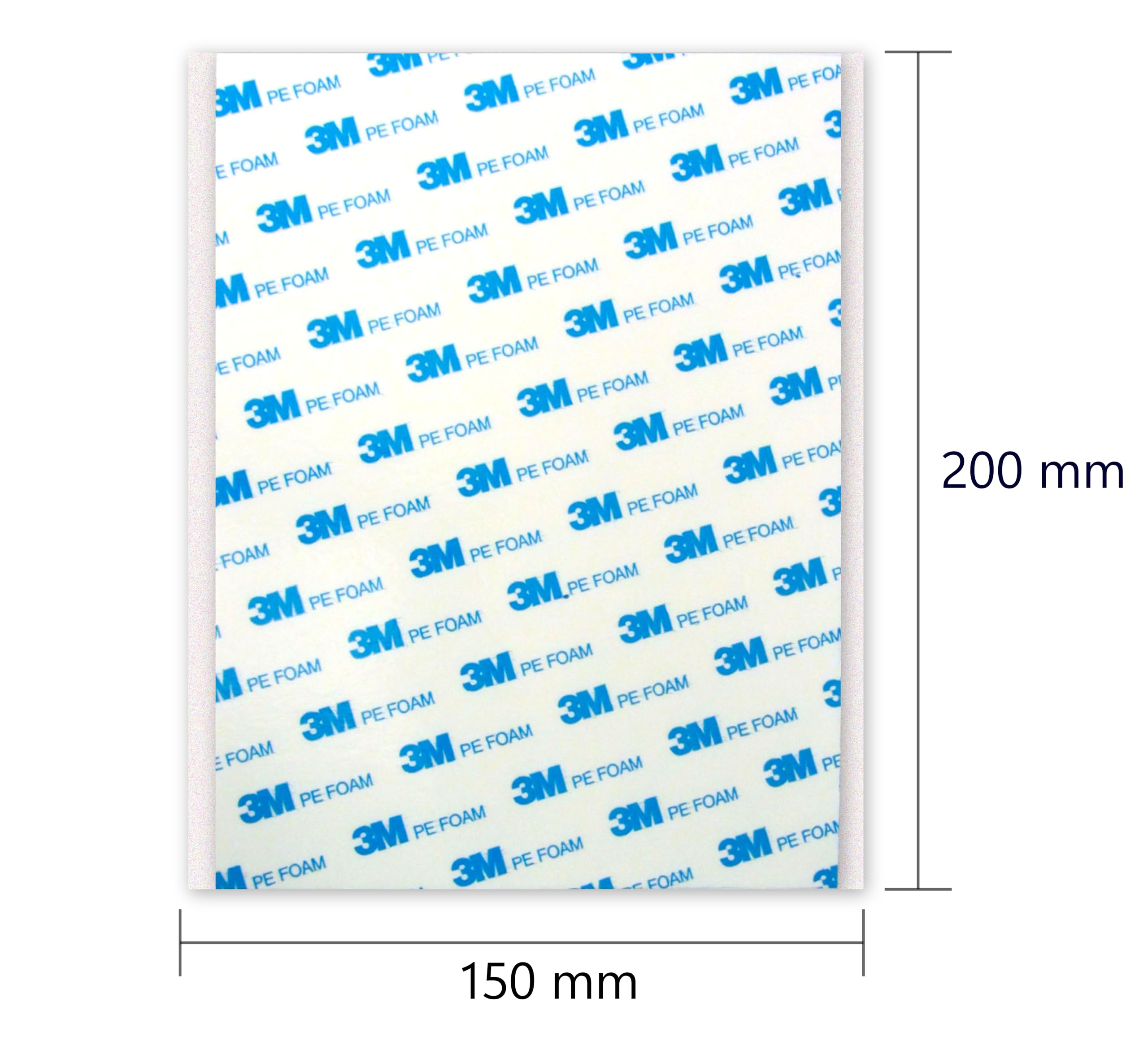 Dpm tapes – 1600T Foglio Biadesivo per interni ed esterni, impermeabile, Montaggio per oggetti, in Schiuma PE, fissaggio oggetti, quadri, Pannelli, applicazioni permanenti - (200 mm x 150 mm)