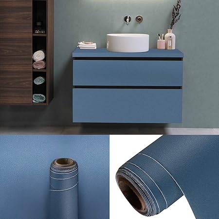 Amazon Awnic リメイクシート ブルー 無地 つや消し 壁紙シール はがせる 防水 厚手 家具 テーブル Diy リフォーム用 模様替え 賃貸ok 40x300cm 壁紙