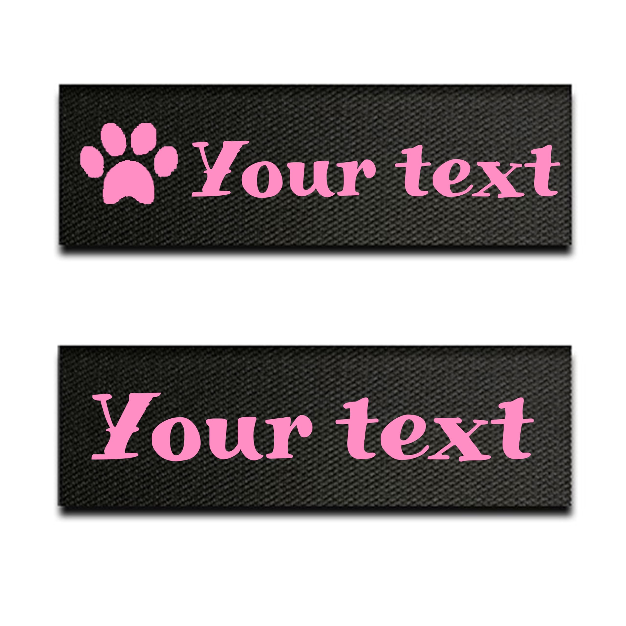 Pack of 2 Customizable Labels for OneTigris Tactical Harness - 2 Custom Hook and Loop Patches Compatible with OneTigris Harnesses - Choose Your Text, Design, Logo, Color, Size and Font (15x5cm)