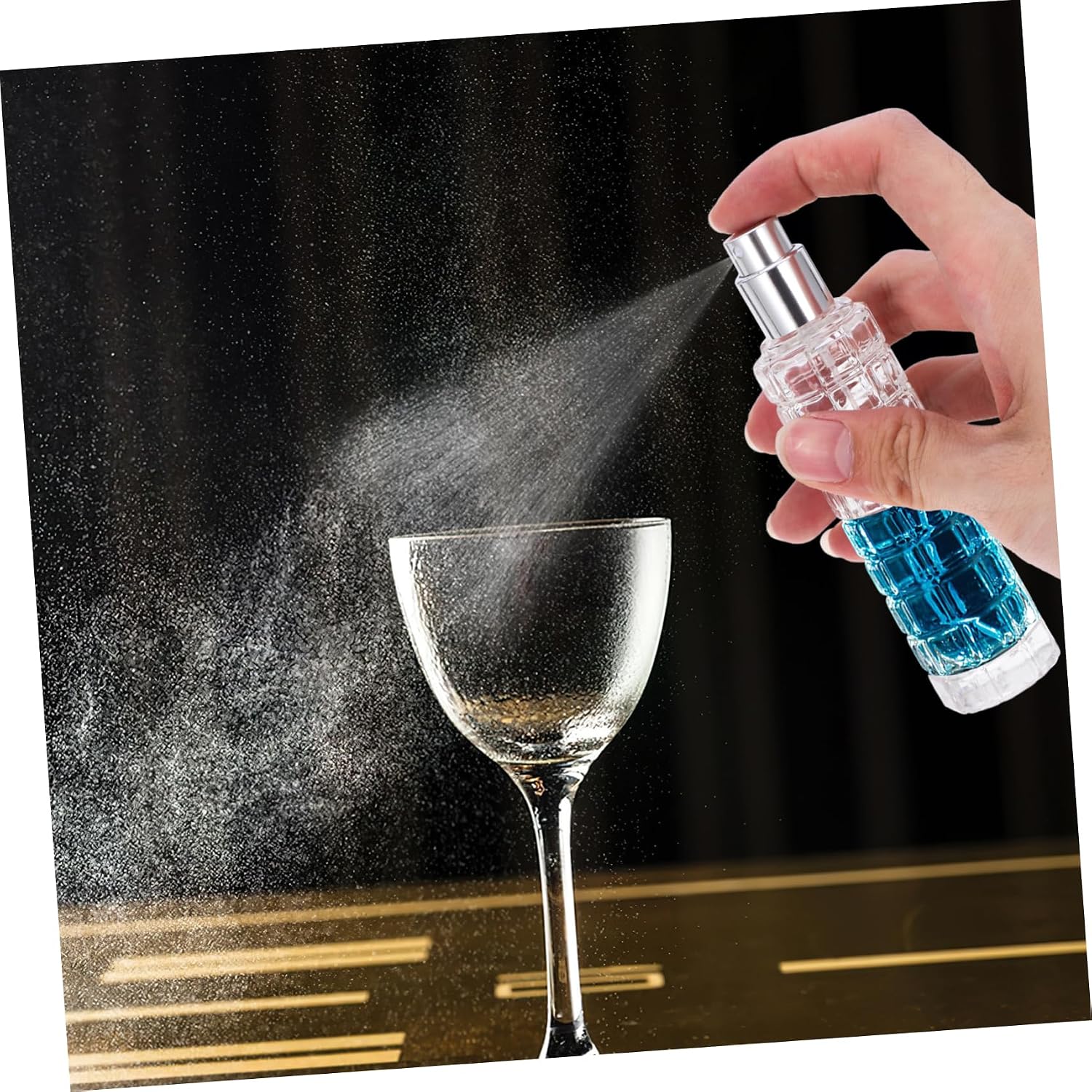 Hemobllo Empty 30 ml Glass Cocktail Sprayer – Fine-Mist Bitters Atomizer for Precision Bar Mixing, Travel-Size for Bartenders & Home Mixologists