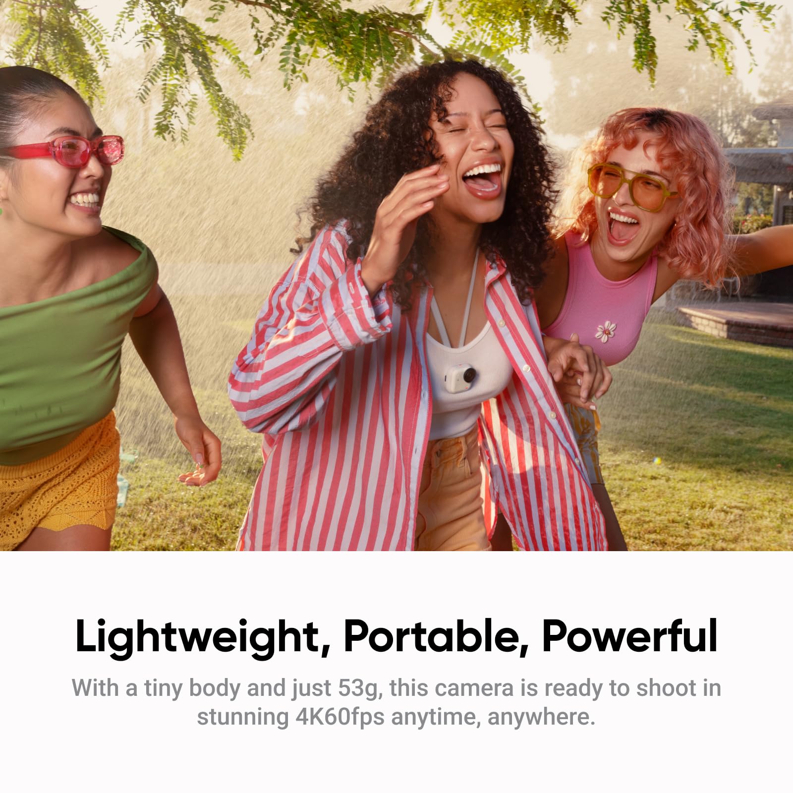 Insta360 GO Ultra Pack lifestyle Bianco - action cam mini 4K a mani libere, indossabile, superba in bassa luce,montala ovunque, stabilizzazione FlowState,200 min di carica, impermeabile 10m