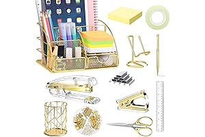 Complete Desk Organizer Set with 12 Essential Acrylic Accessories
