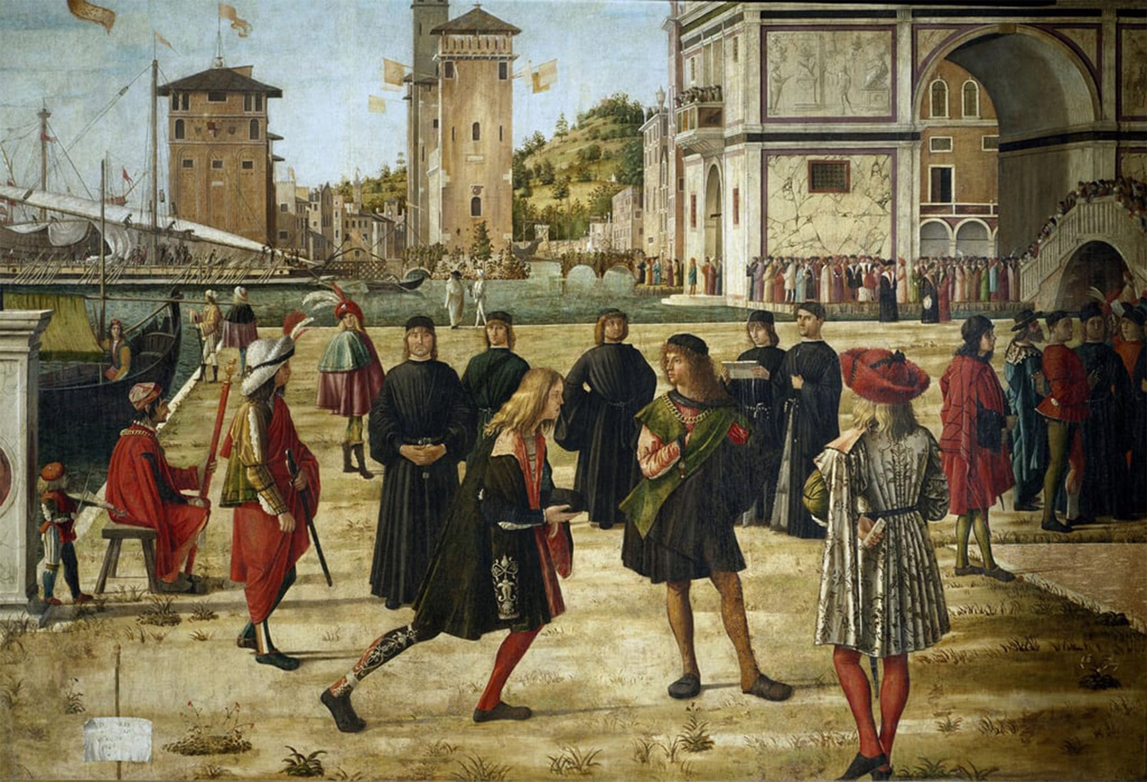 POSTERIIk Vintage Print Pop Art Landscape Artwork Cycle of the Life of Saint Ursula by Vittore Carpaccio Art Prints for Office Home Decor 60x90cm